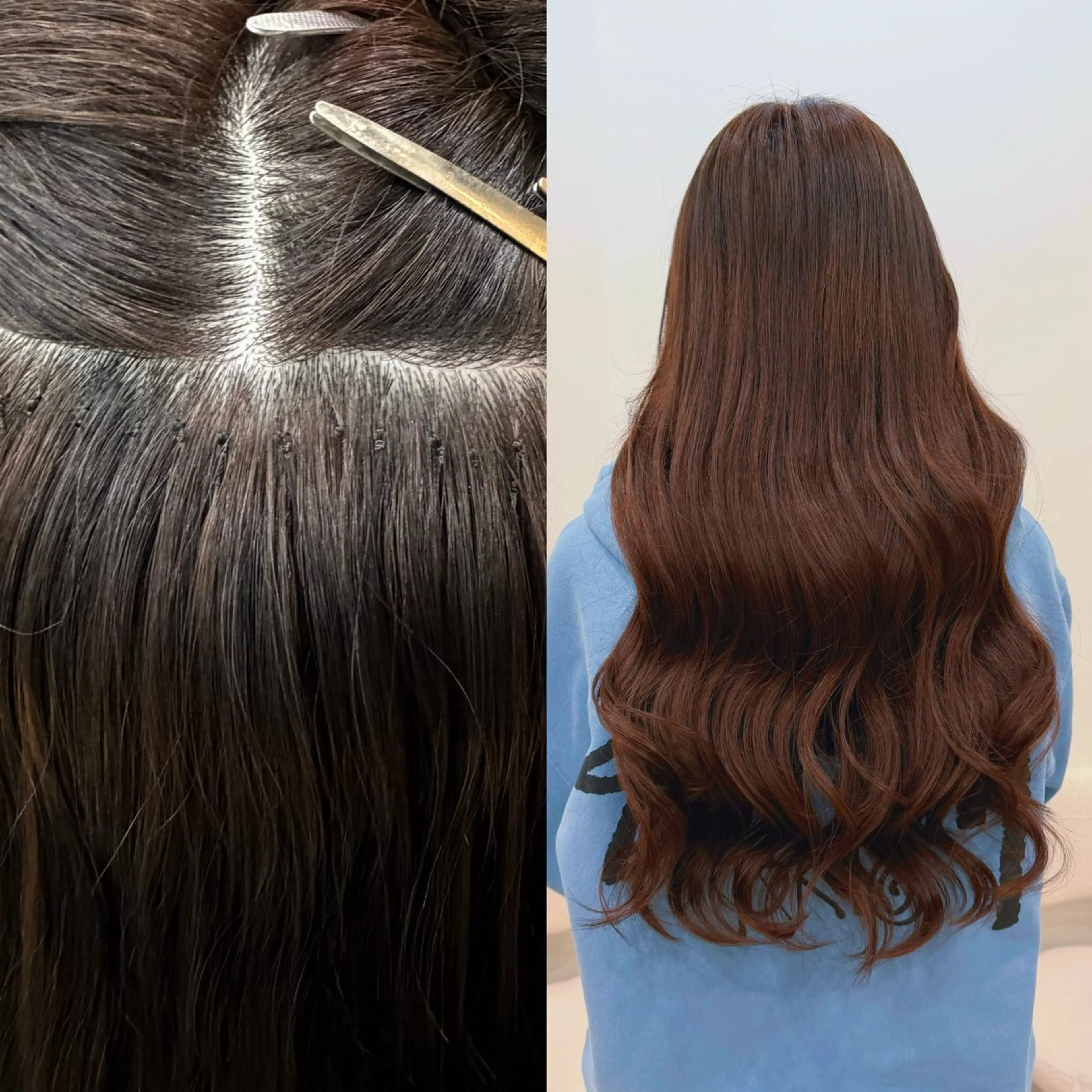 羽エクステ(手編み)付け放題　¥66,000～¥75,000 馴染ませカット込み　毛質持ち6-9ヶ月(リペア半額)の写真