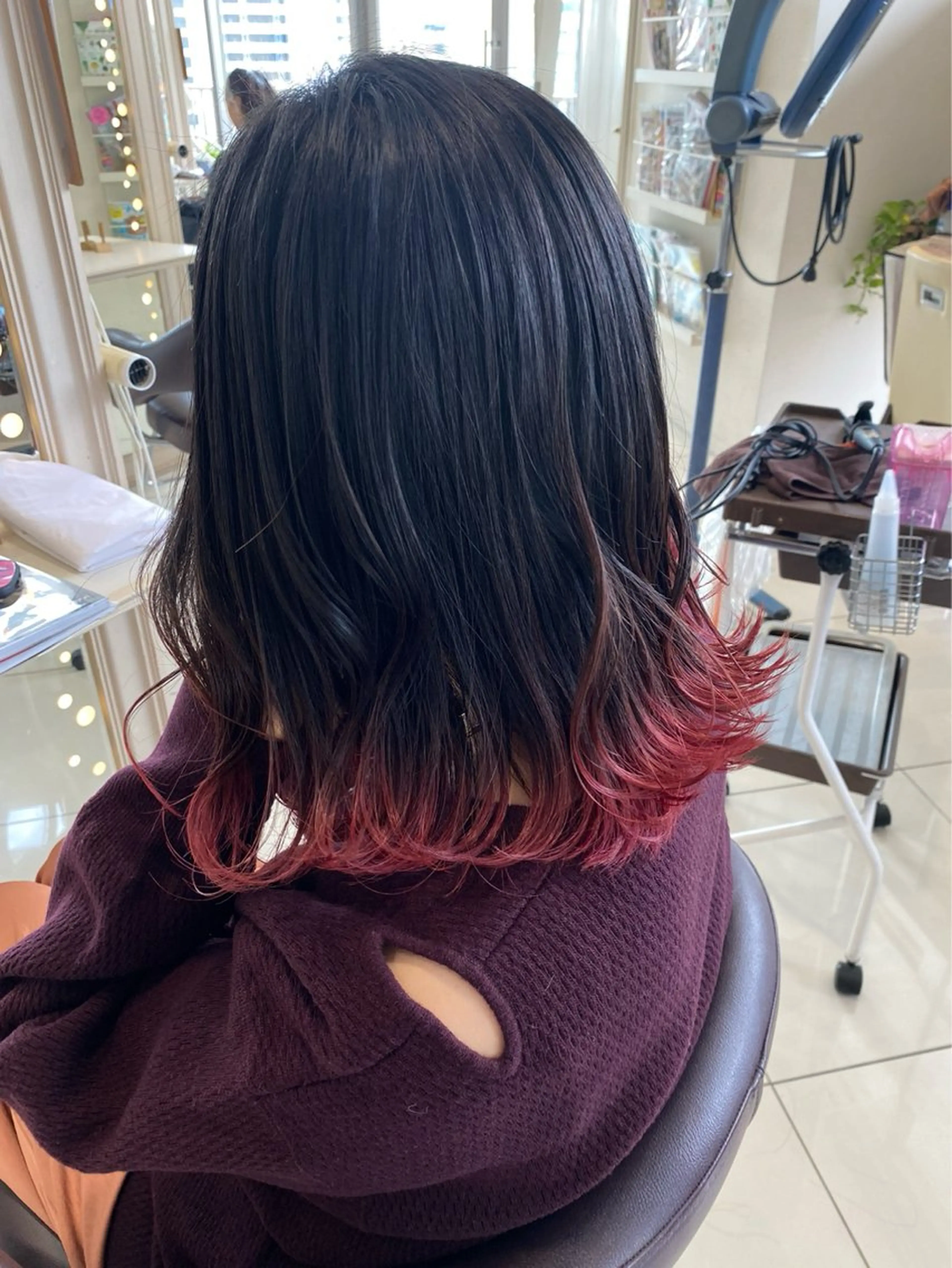 カラー Ancheri by flammeum戸塚店所属・ひな/ボブカット/ ブリーチなしWカラーのヘアスタイル