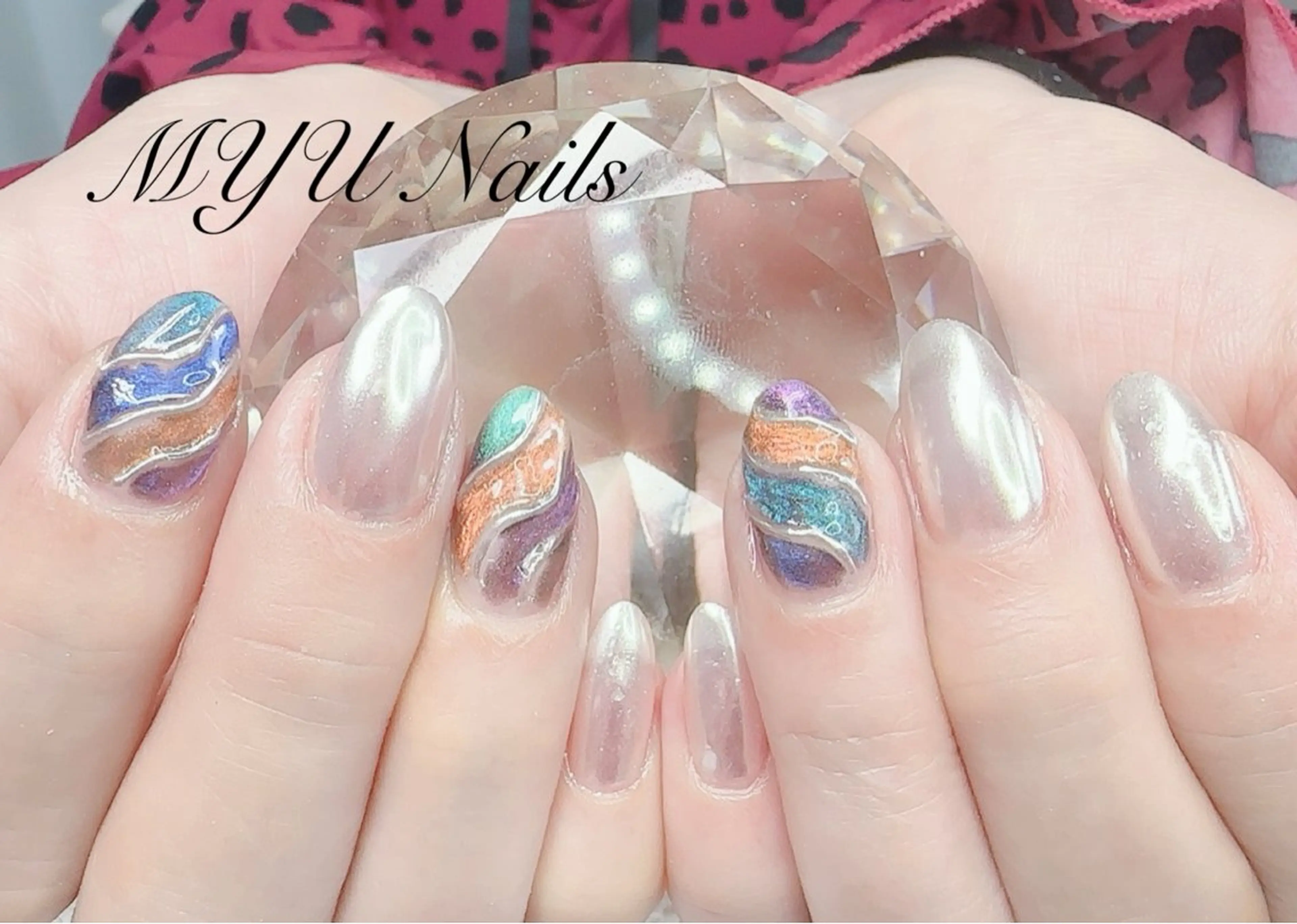 ネイル ジェルネイル マグネットネイル ミラーネイル 持ち込み ニュアンスネイル ハンドネイル MYU Nails所属・MYU Nailsのネイルデザイン