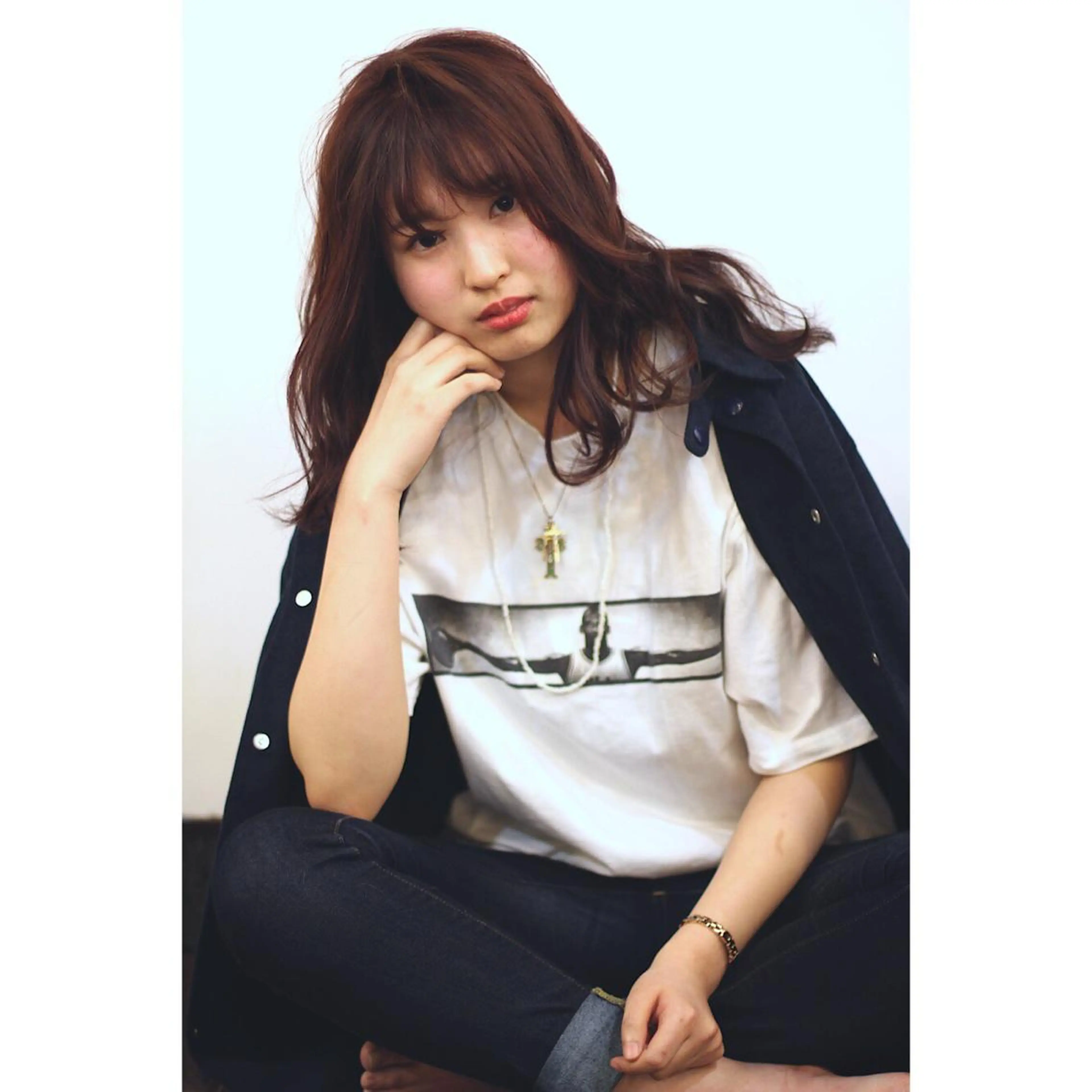 ロング カラー パーマ ロング うざバング toi【トワ】所属・安達 俊亮のヘアスタイル