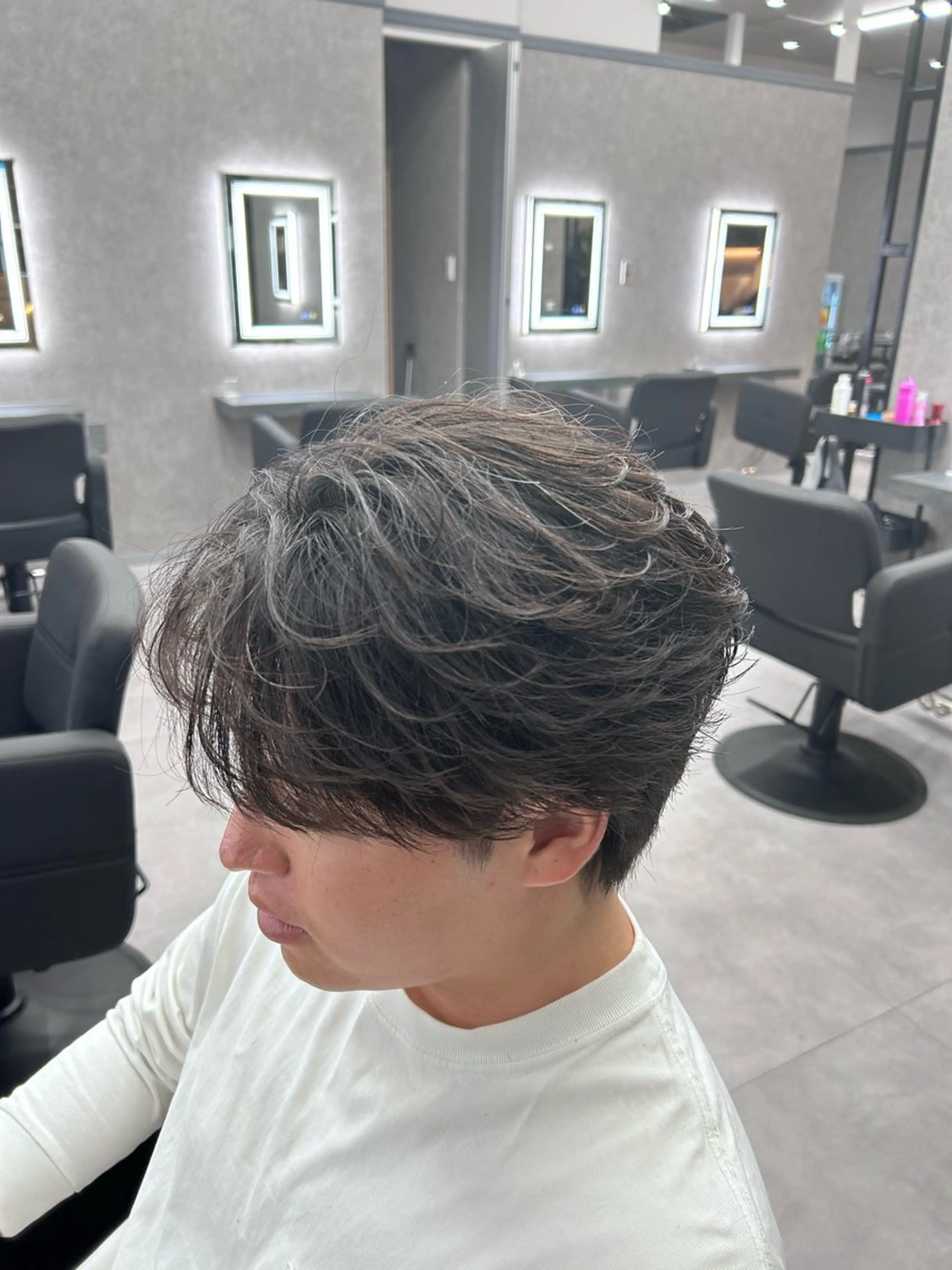 ショート カラー パーマ メンズ ショートヘア カット パーマ メンズスペシャリスト 👑/YUTAのヘアスタイル