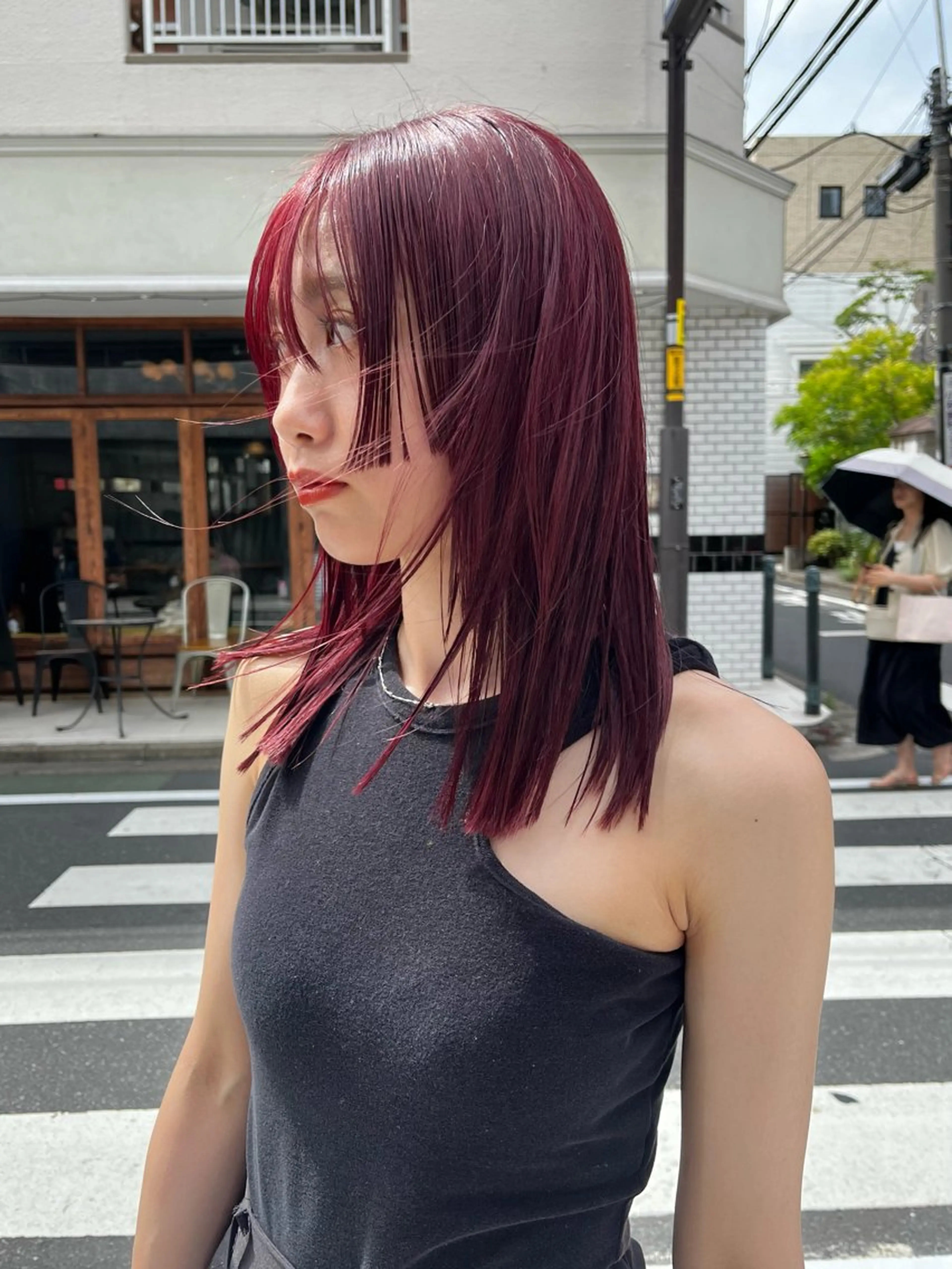 ミディアム 姫カット 小顔カット パーマ 竹之内竜矢のヘアスタイル