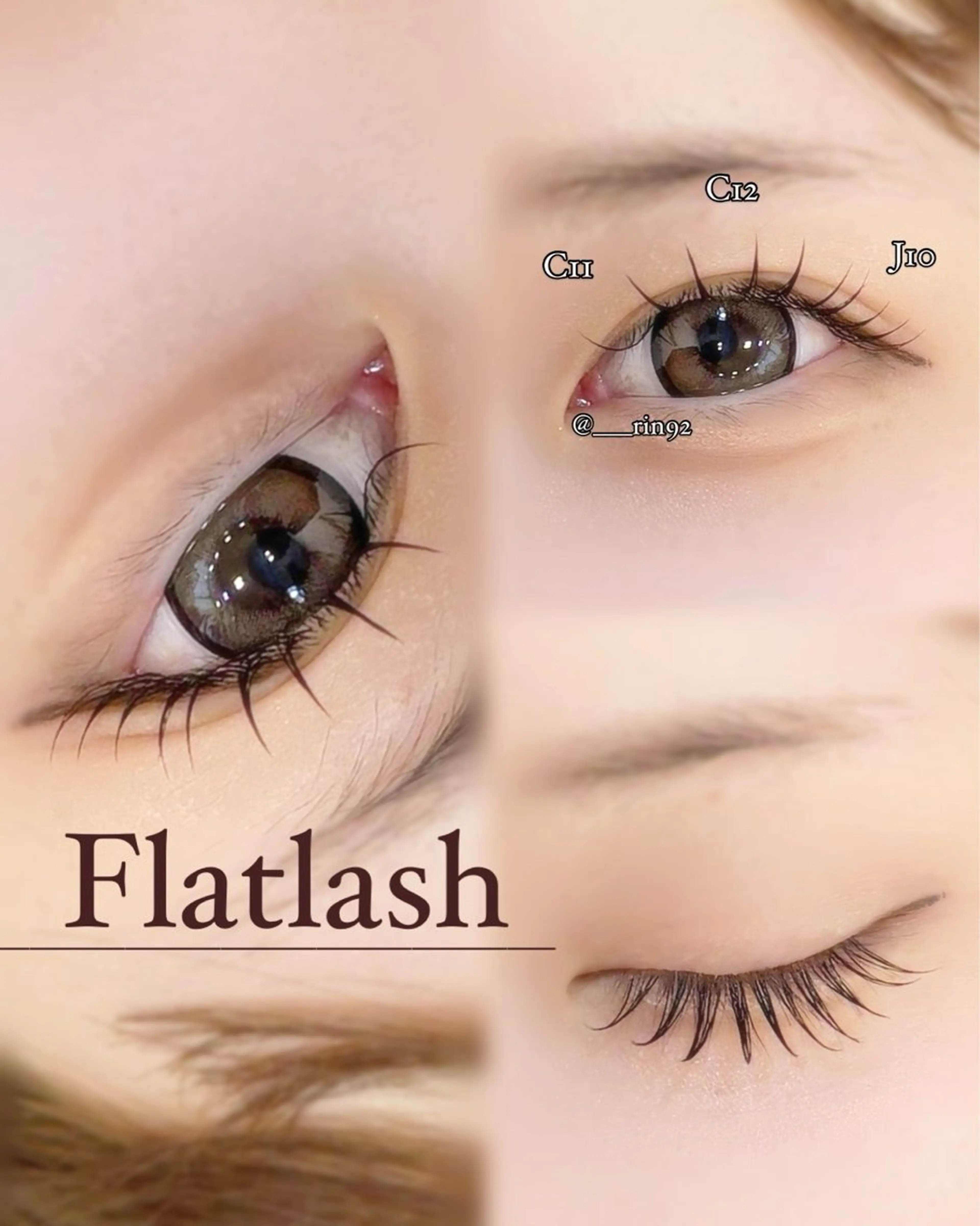 メンズ マツエク・マツパ 束感まつ毛 フラットラッシュ eyelashsalon I:belle by BINEL所属・【i:belle】 Rinのマツエク・マツパデザイン