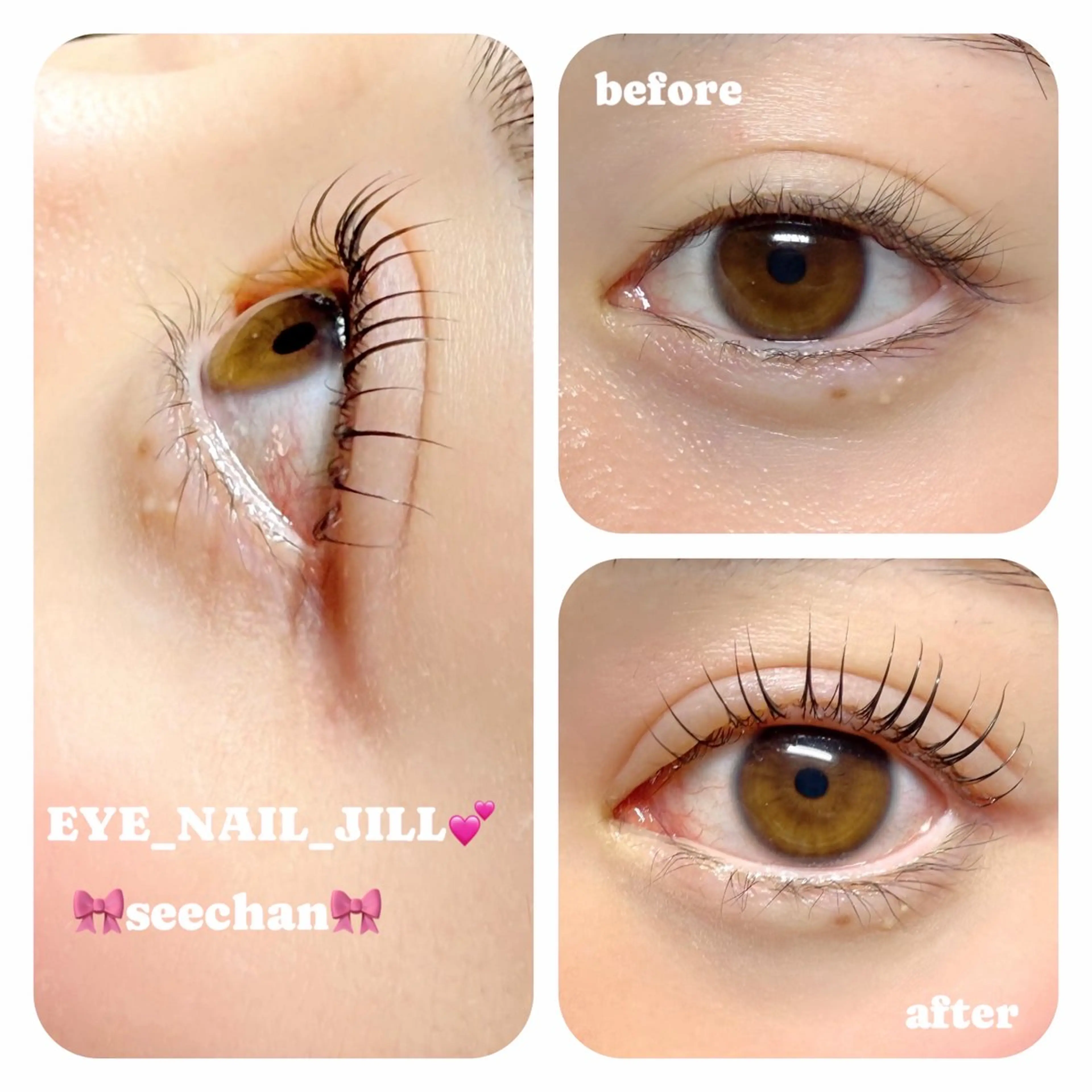 マツエク・マツパ 一重×まつ毛パーマ JILL seechanのネイルデザイン