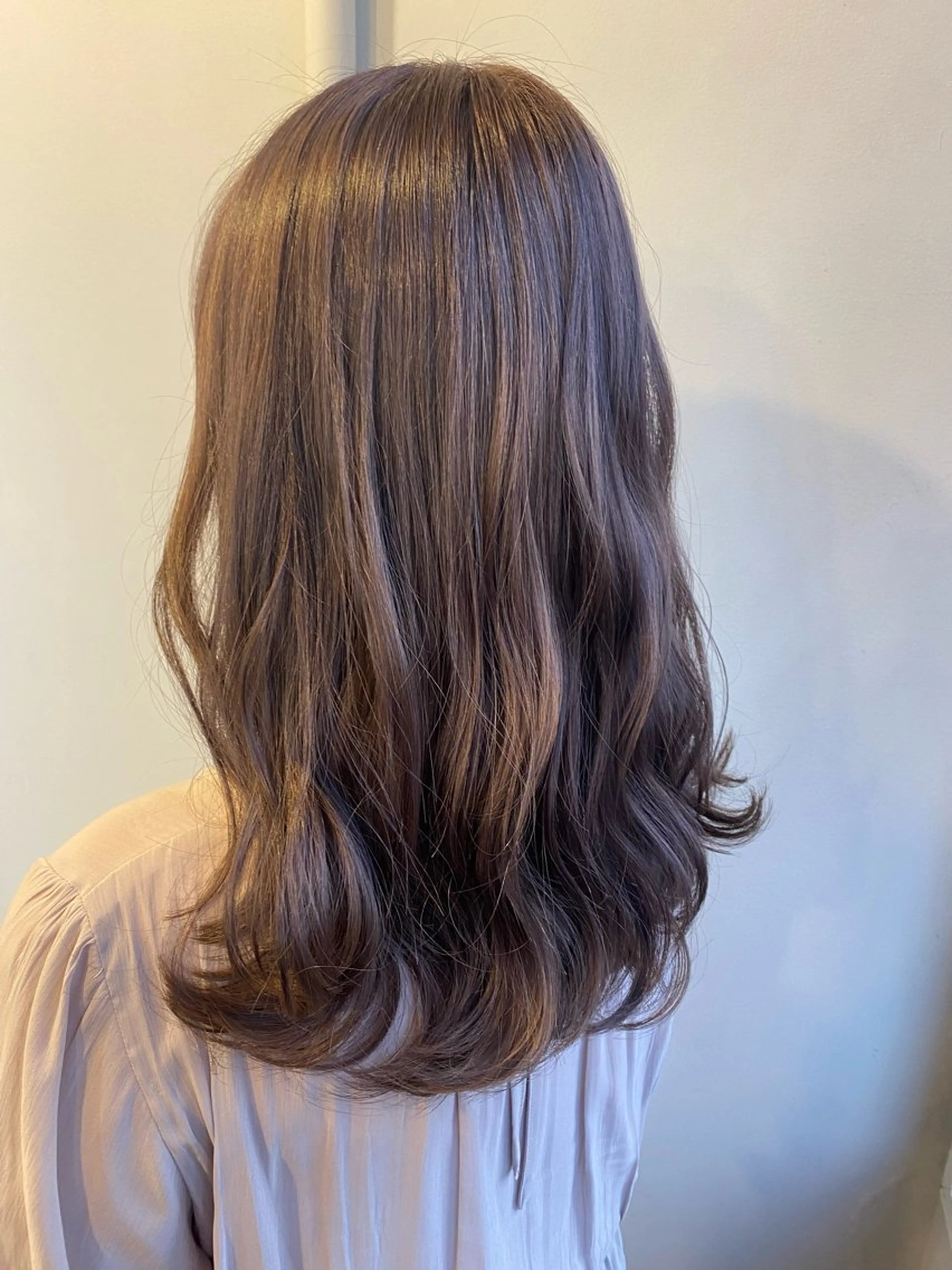 セミロング カラー グレージュ ラベンダーカラー ラベンダーグレージュ ラベンダーグレー SOY-KUFU高田馬場所属・似合わせ💓艶髪💓 暖色💗加藤あゆみのヘアスタイル