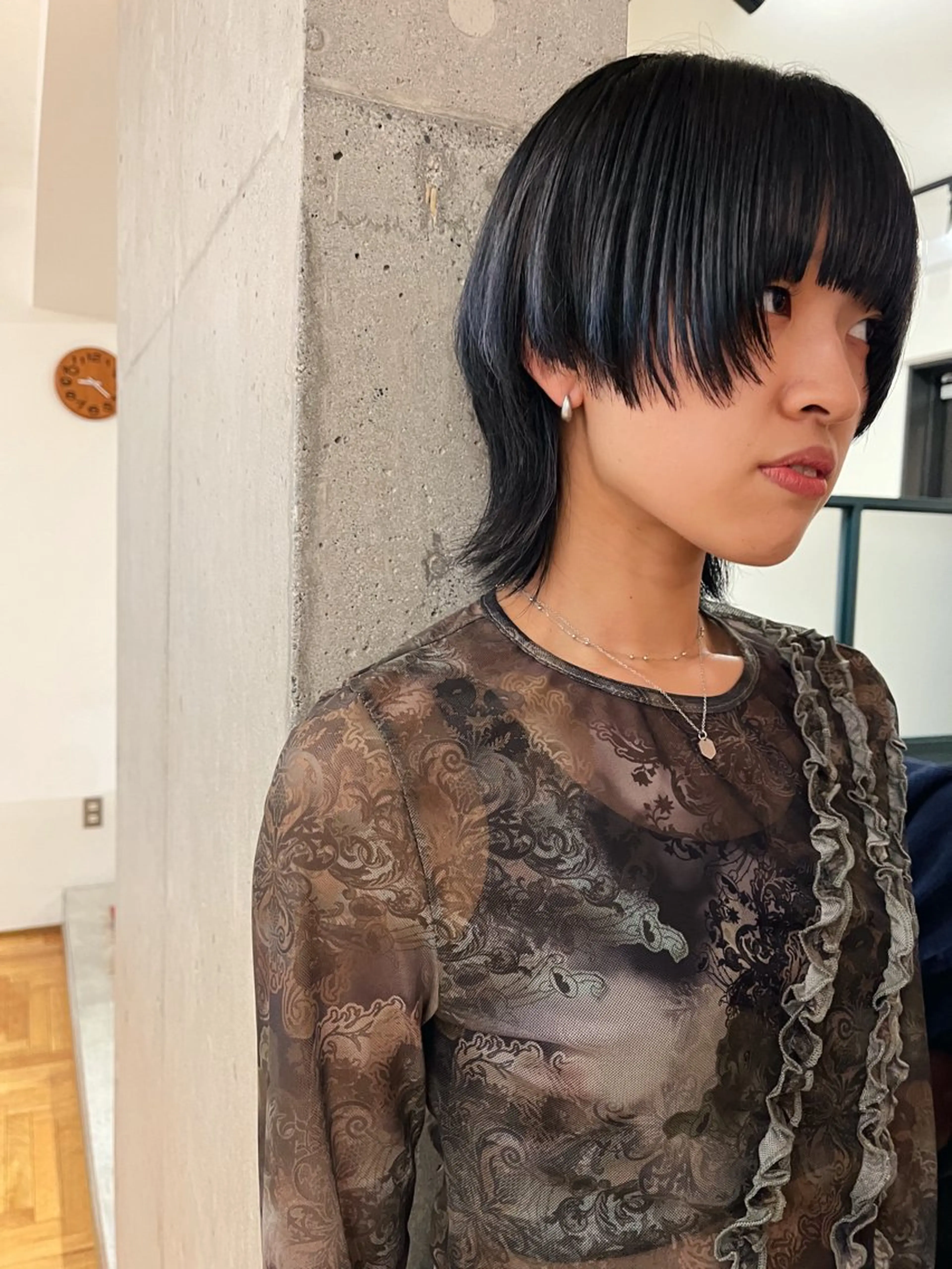 ショート カラー ブリーチ ブルーカラー 暖色/パーマ 🌼クニトウメイのヘアスタイル