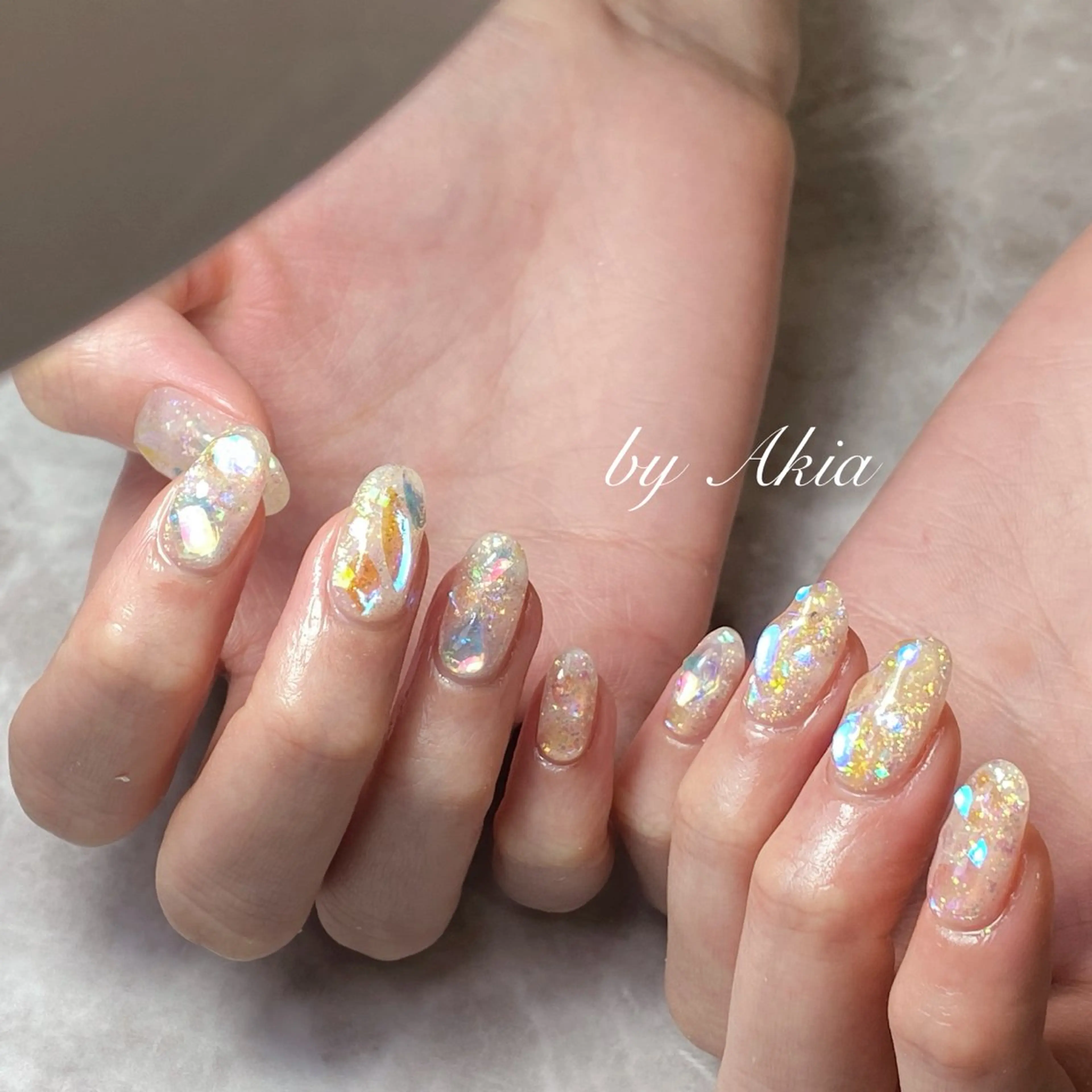 ネイル キラキラネイル ハンドネイル ハンドケア 閨匠ビューティサロン 銀座店のネイルデザイン
