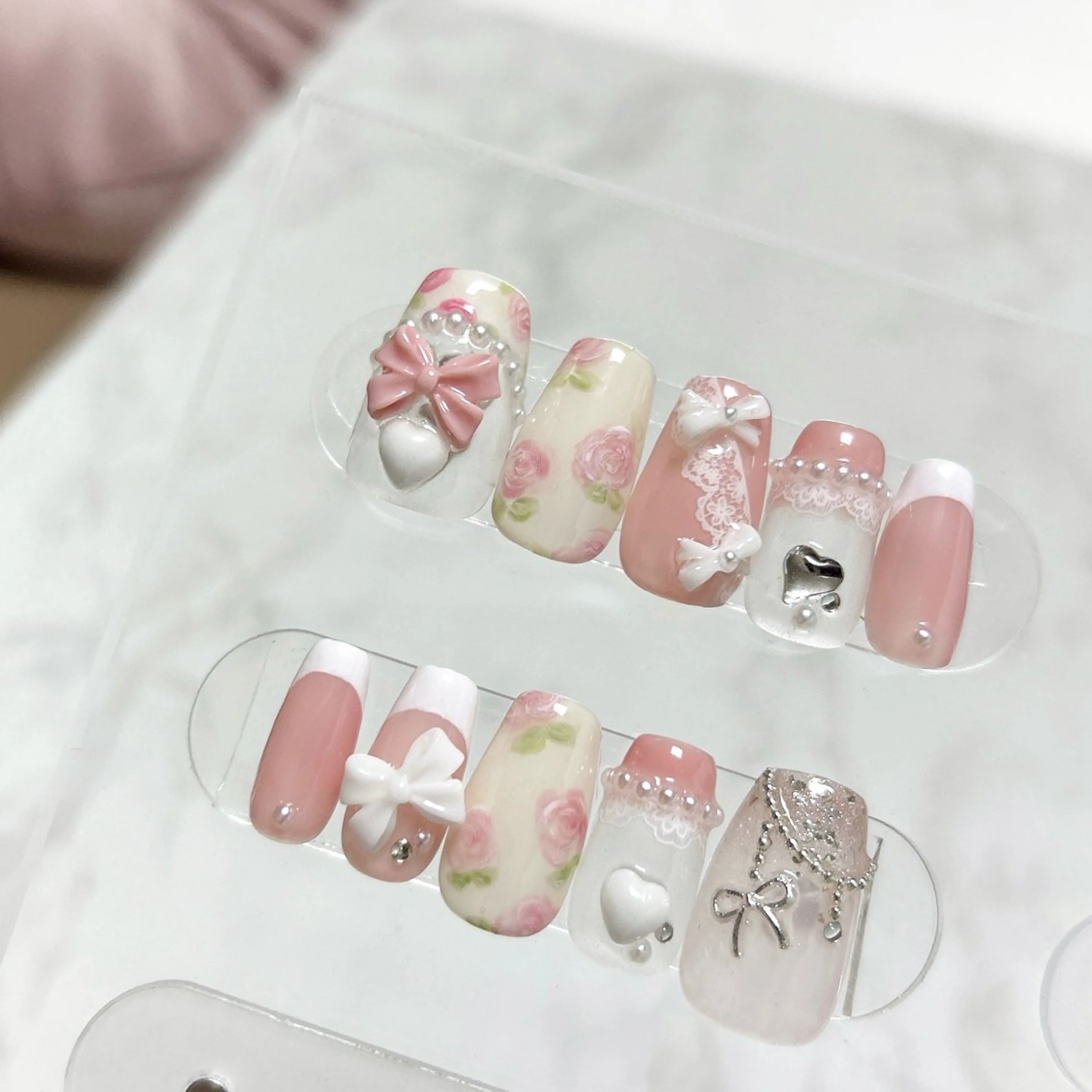 ネイル ガーリー Halo Nail/ 【Jr.】/Abeのネイルデザイン