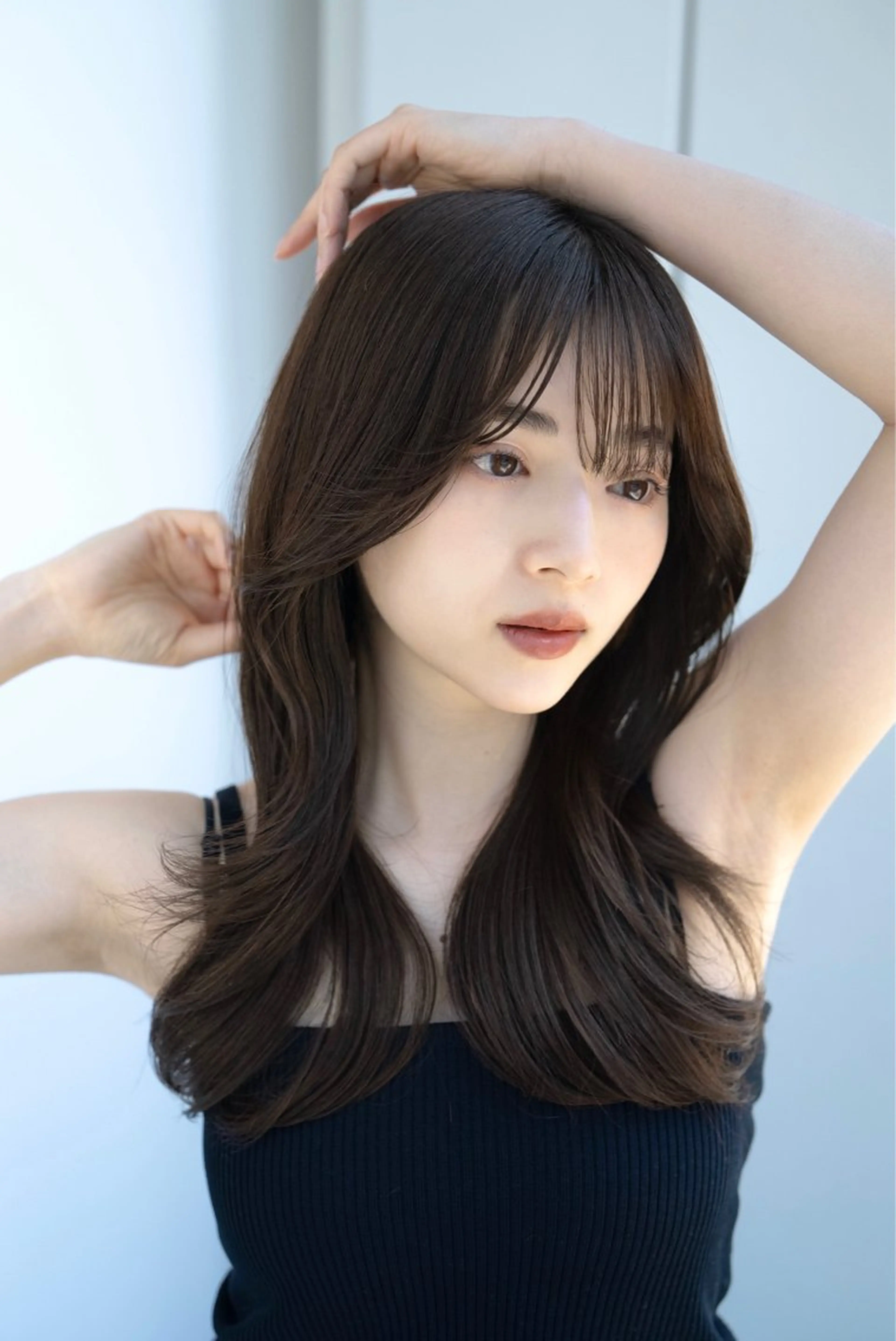 ロング 顔周りカット ANLY.meijijingumae所属・レイヤーカット/ 前髪顔周りカットのヘアスタイル