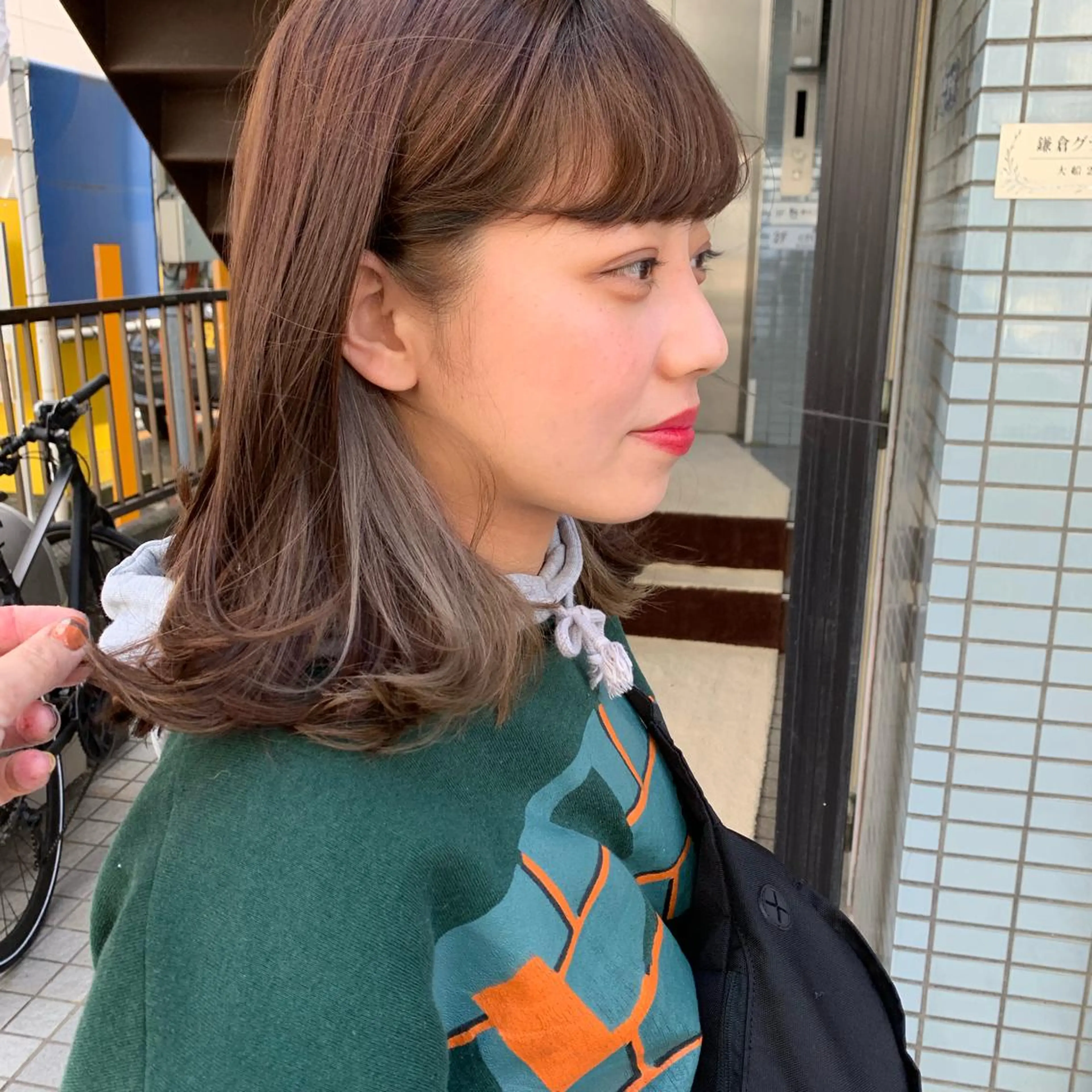 ミディアム カラー ベージュカラー ブリーチ ミルクティーベージュ 👑満足度1000% 重村　春奈👑のヘアスタイル