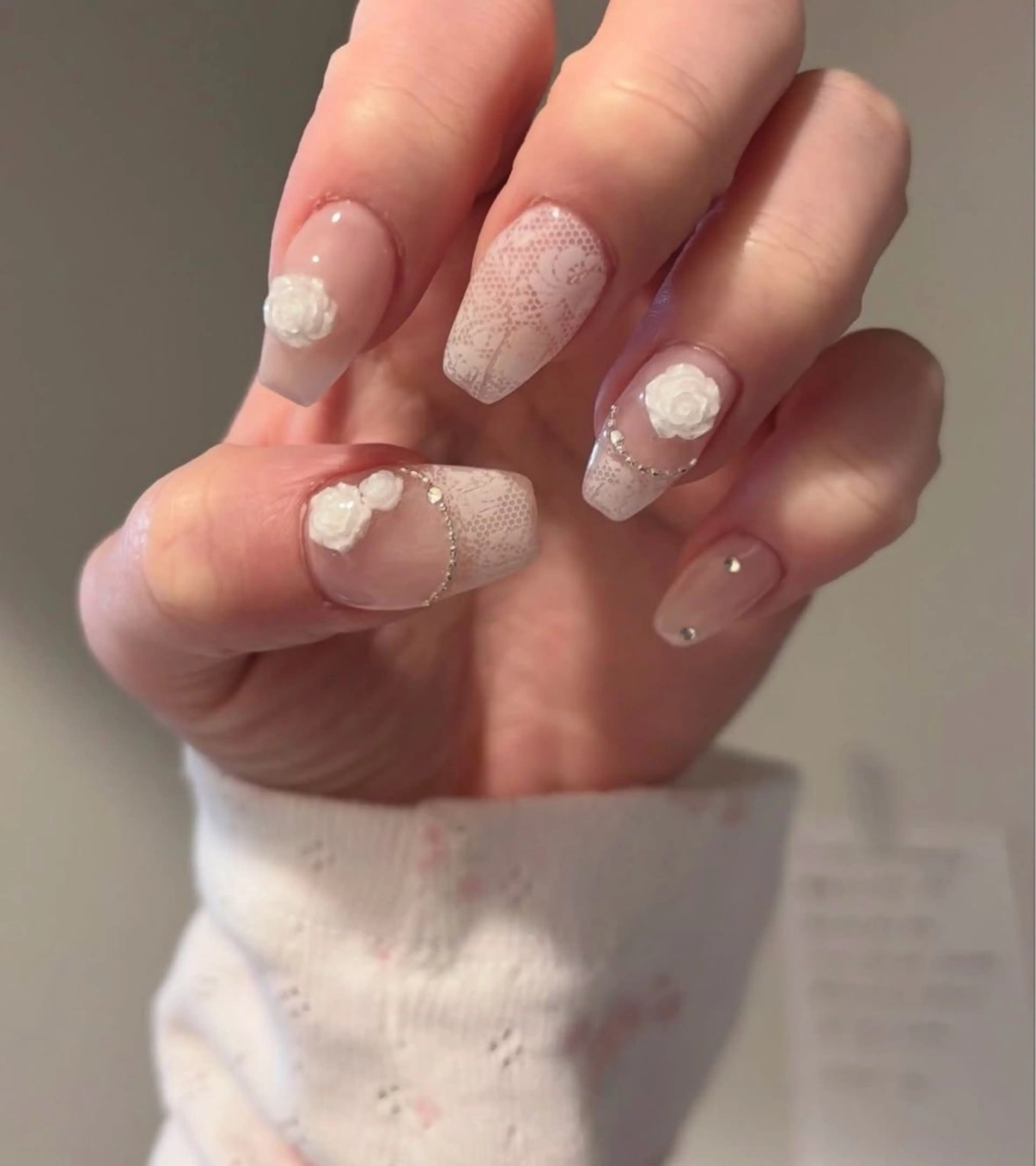 ネイル 韓国ネイル 持ち込み ニュアンスネイル ネイルチップ 冬ネイル RINN ANA.CHUOのネイルデザイン