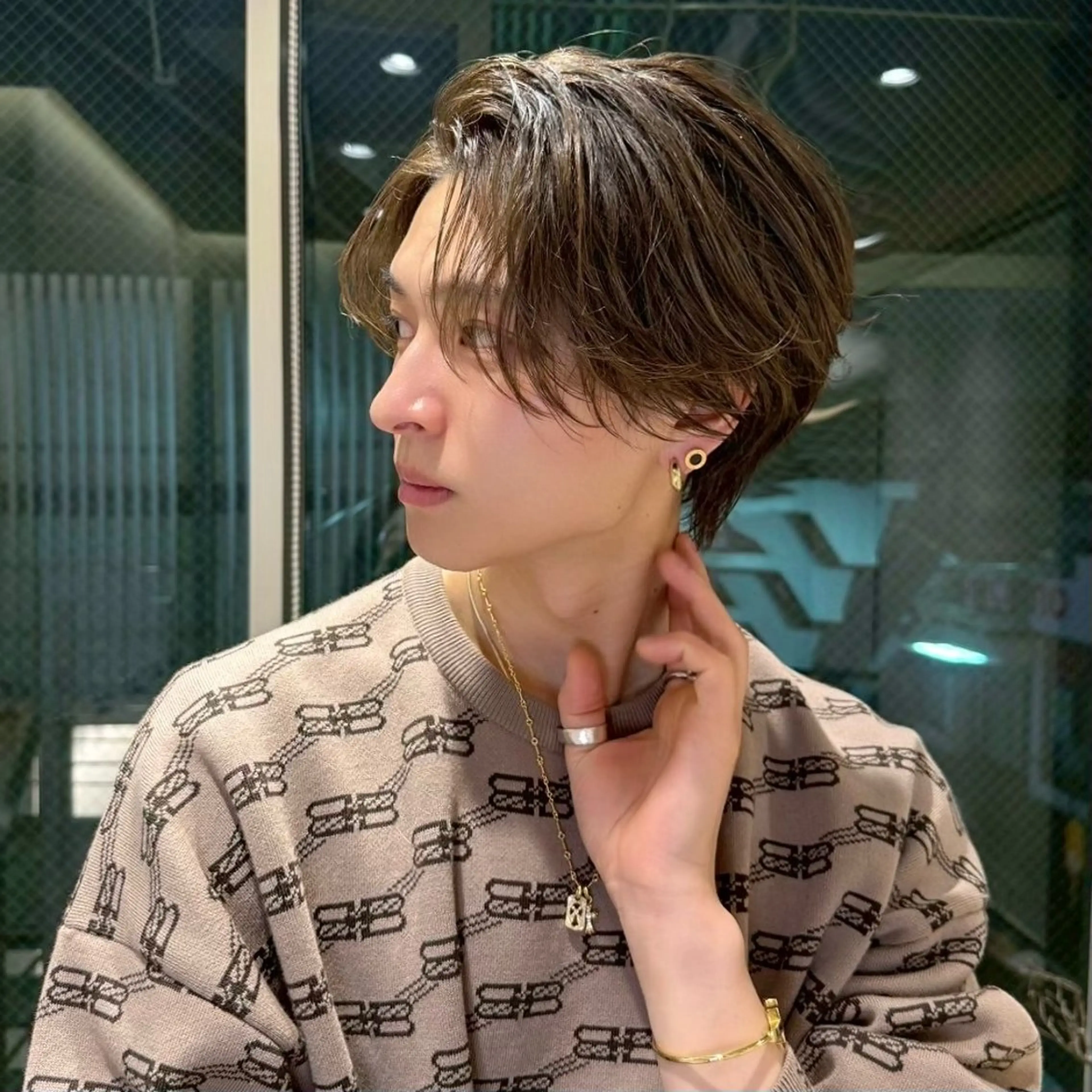 ショート カラー パーマ ヘアアレンジ メンズ メンズ韓国風 韓国風ヘア ヘアカラー SALOWIN吉祥寺所属・クボリョウ 吉祥寺/韓国ヘアのヘアスタイル