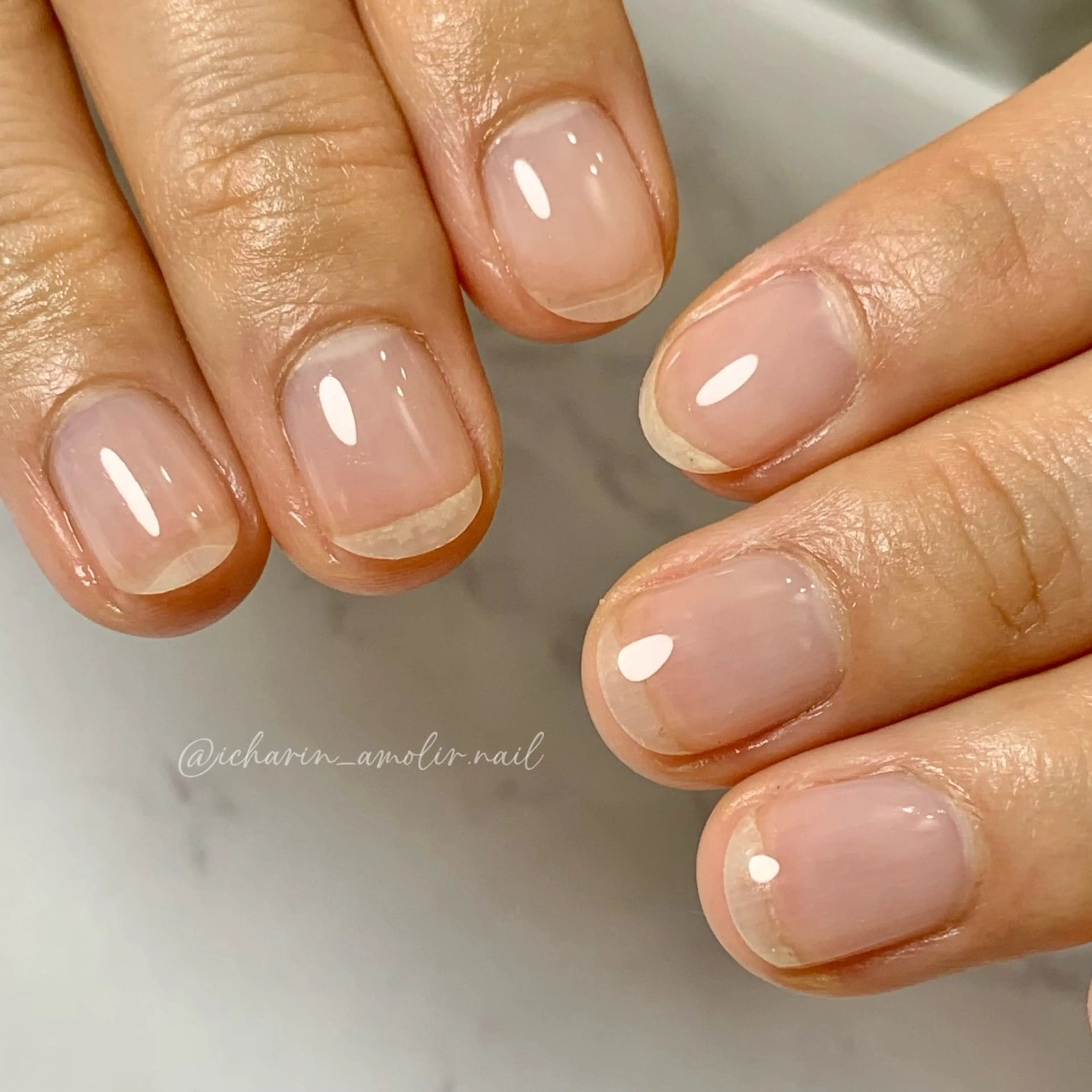 ネイル クリアネイル シンプルネイル EMIKOのネイルデザイン