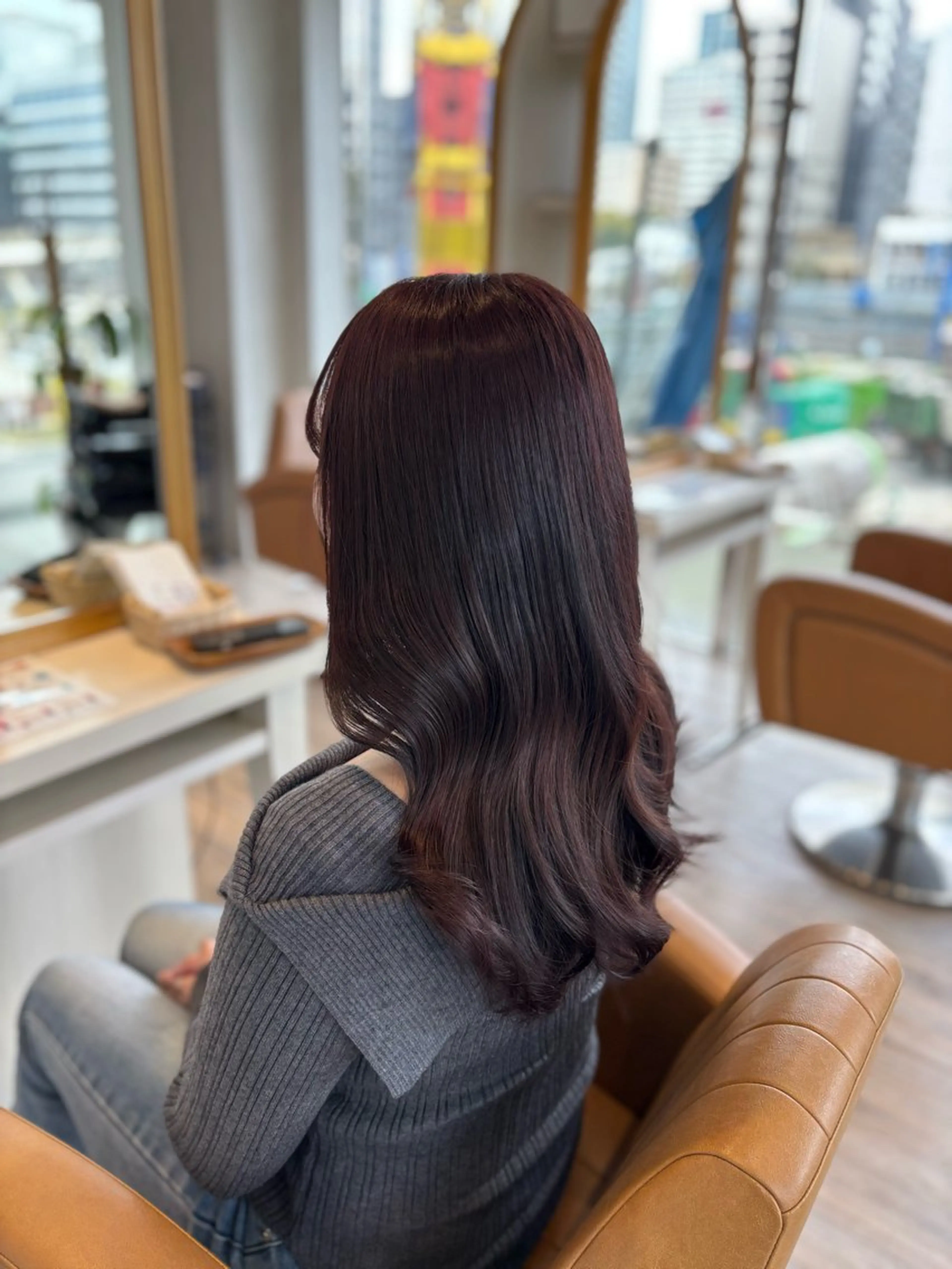 ロング カラー ヘアカラー トリートメント yui🥀/ボブ /ブリーチなしカラーのヘアスタイル