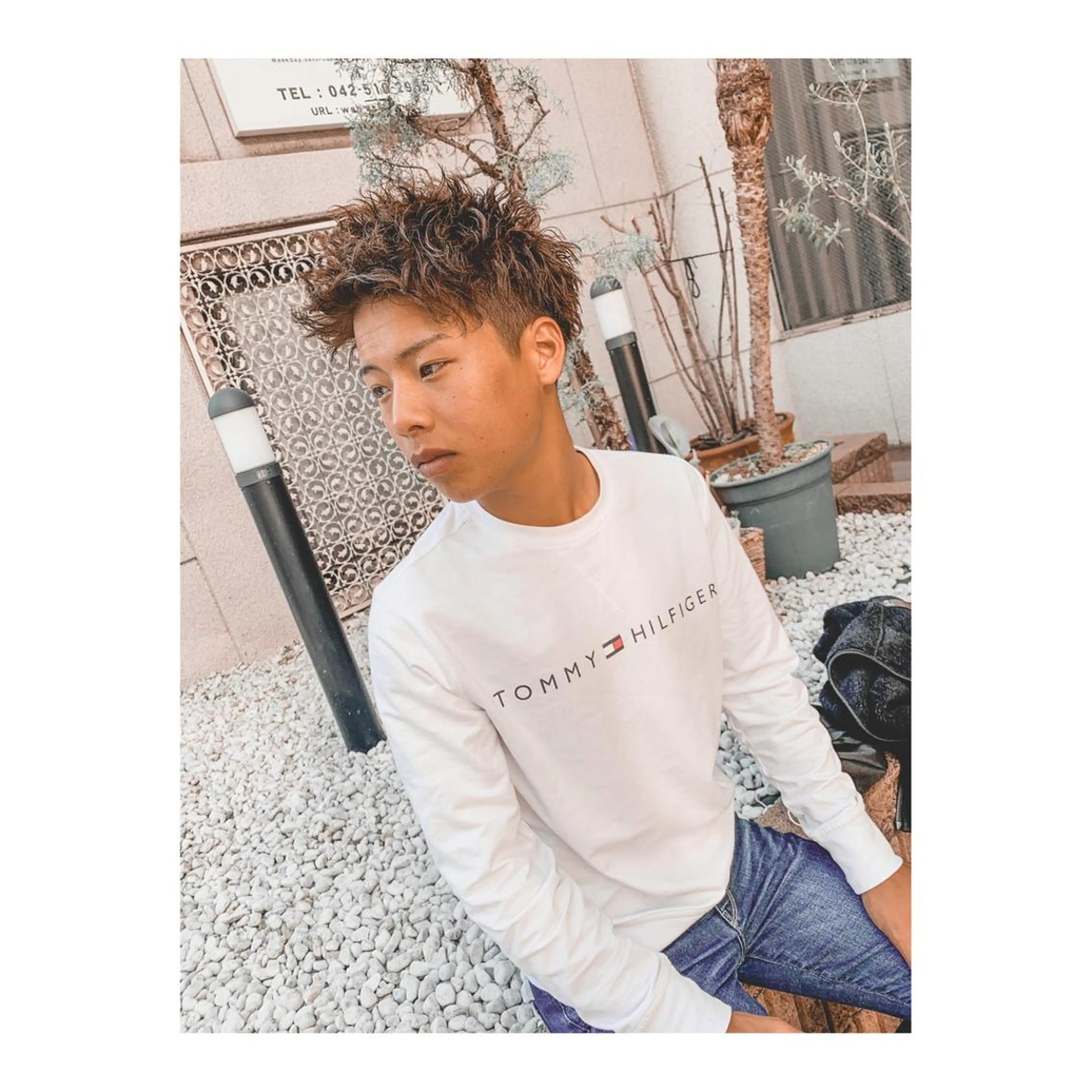 ショート パーマ ヘアアレンジ メンズ ange☞ soutaのヘアスタイル