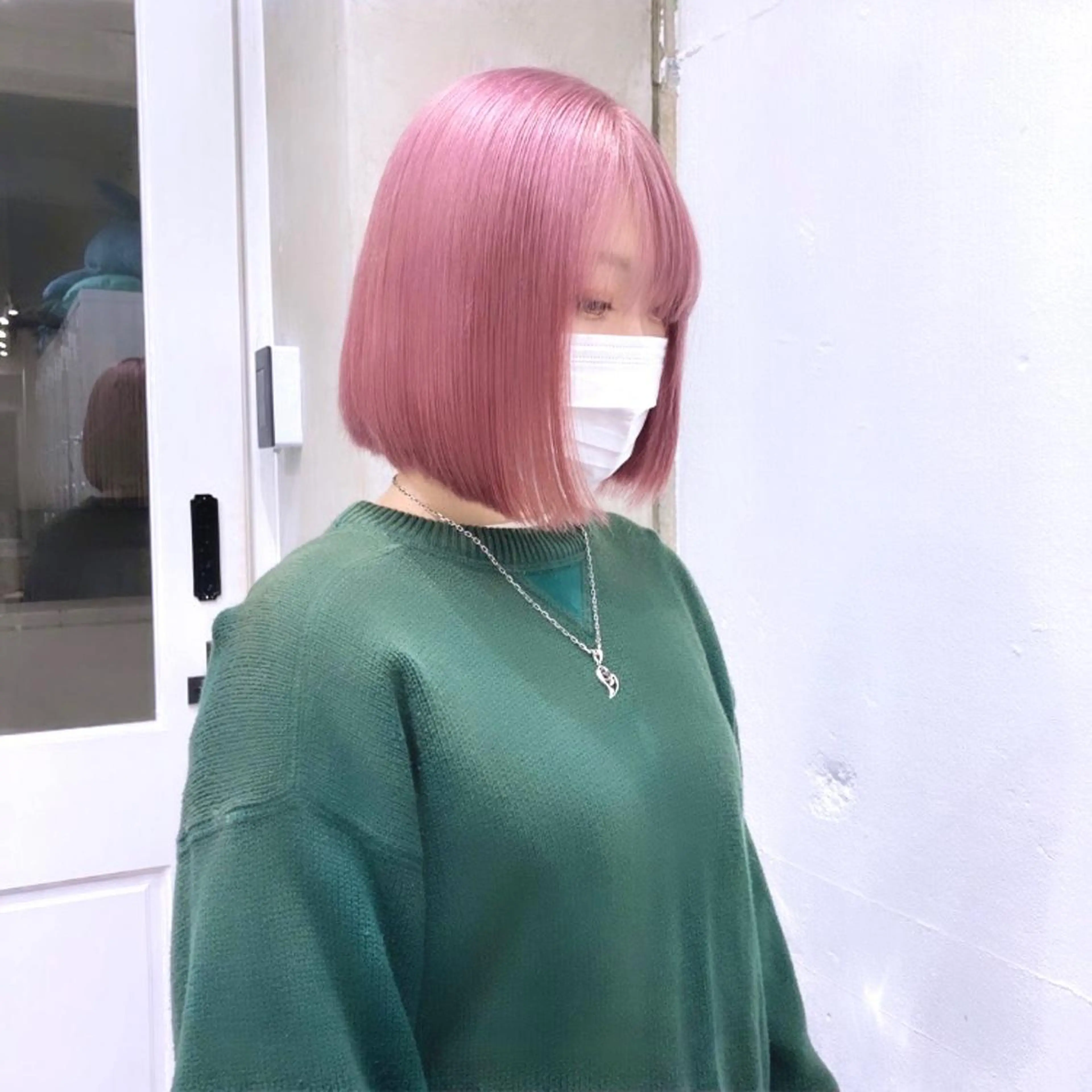 ミディアム カラー ブリーチ ヘアカラー トリートメント ヘアセット 渋谷🎨ハイトーン ブリーチ特化🎨レンのヘアスタイル