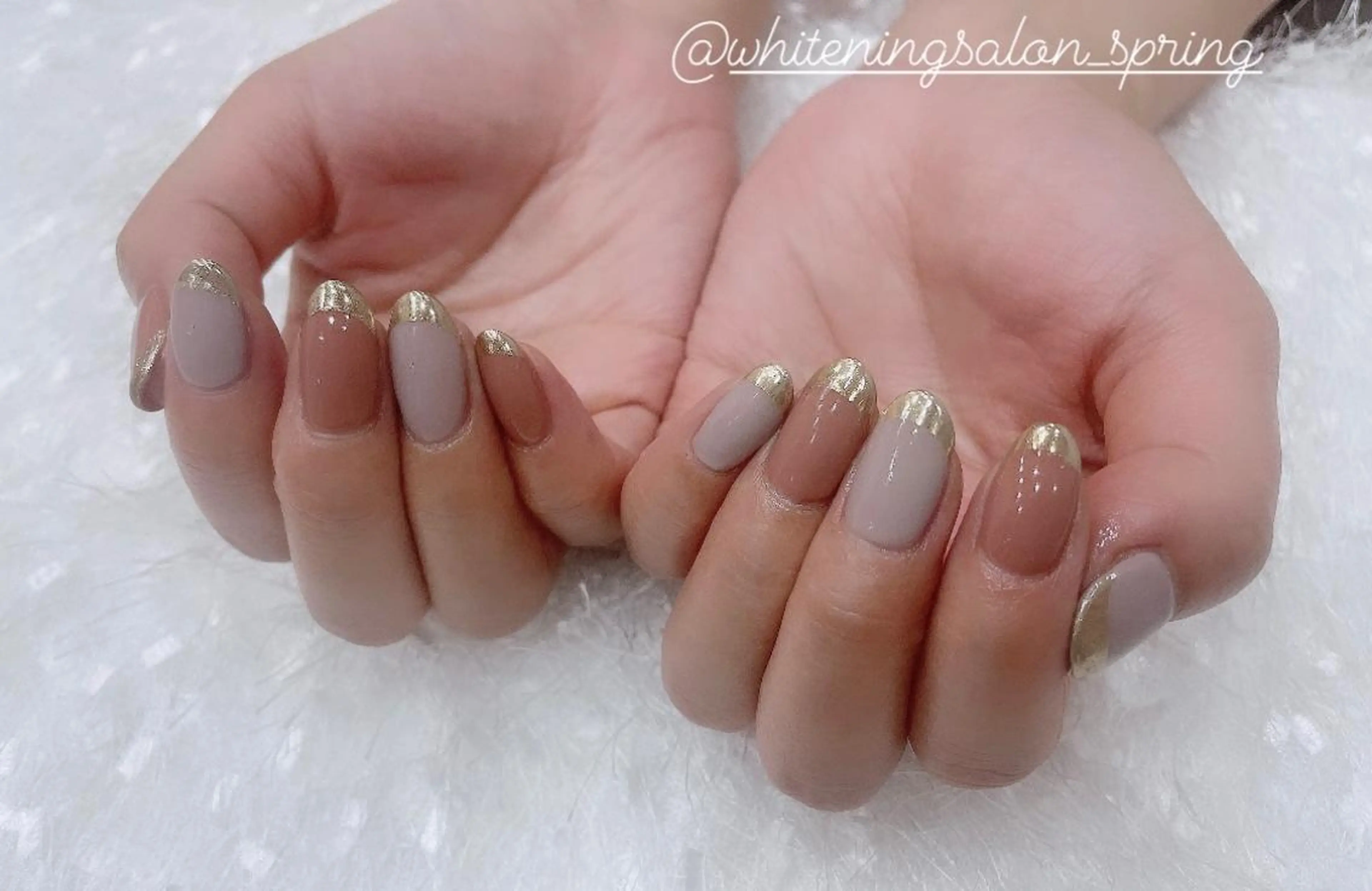 ネイル フレンチネイル ミラーネイル Nakao Hitomiのネイルデザイン