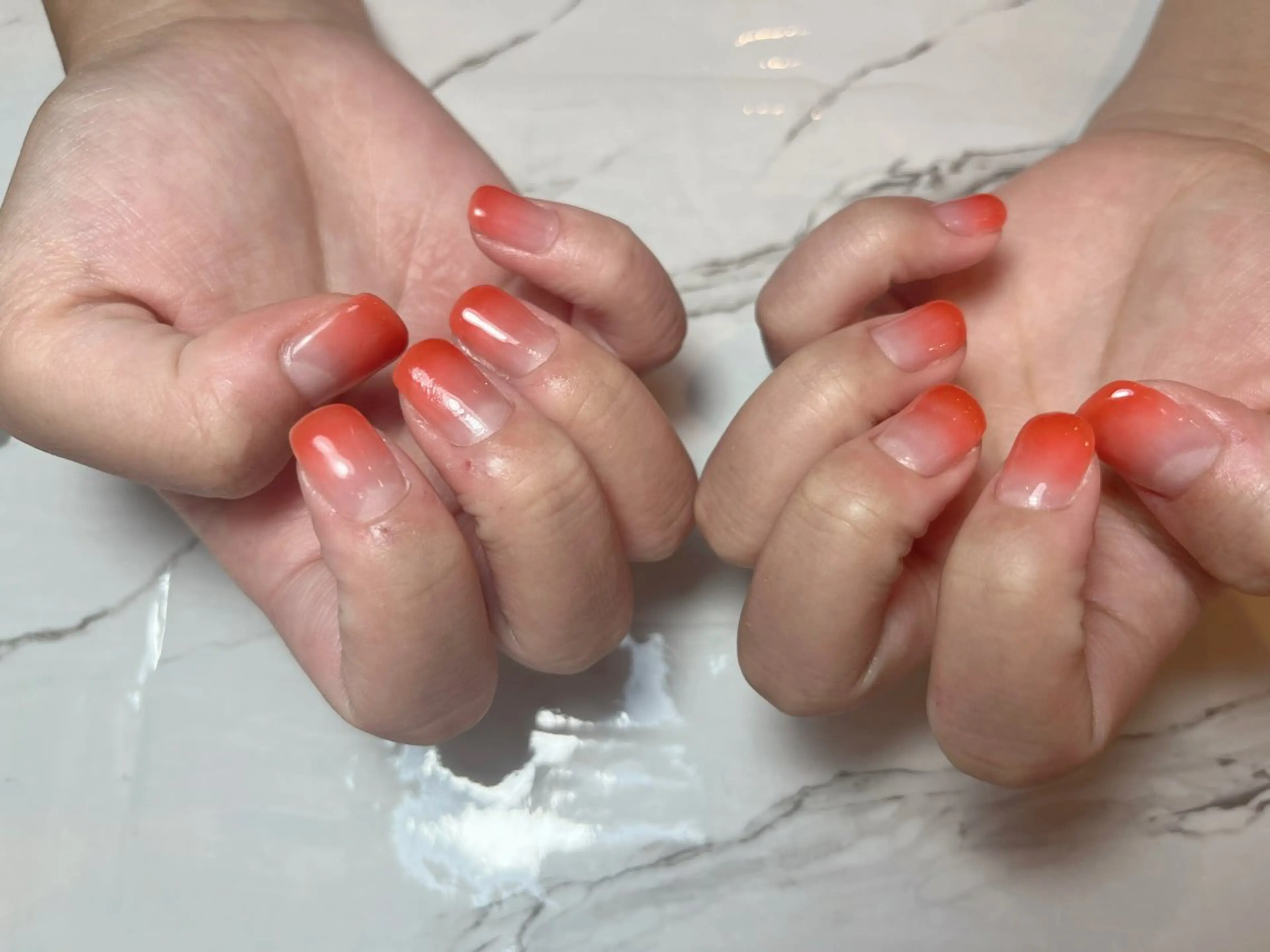 ネイル オレンジ ハンドネイル arce amiのネイルデザイン