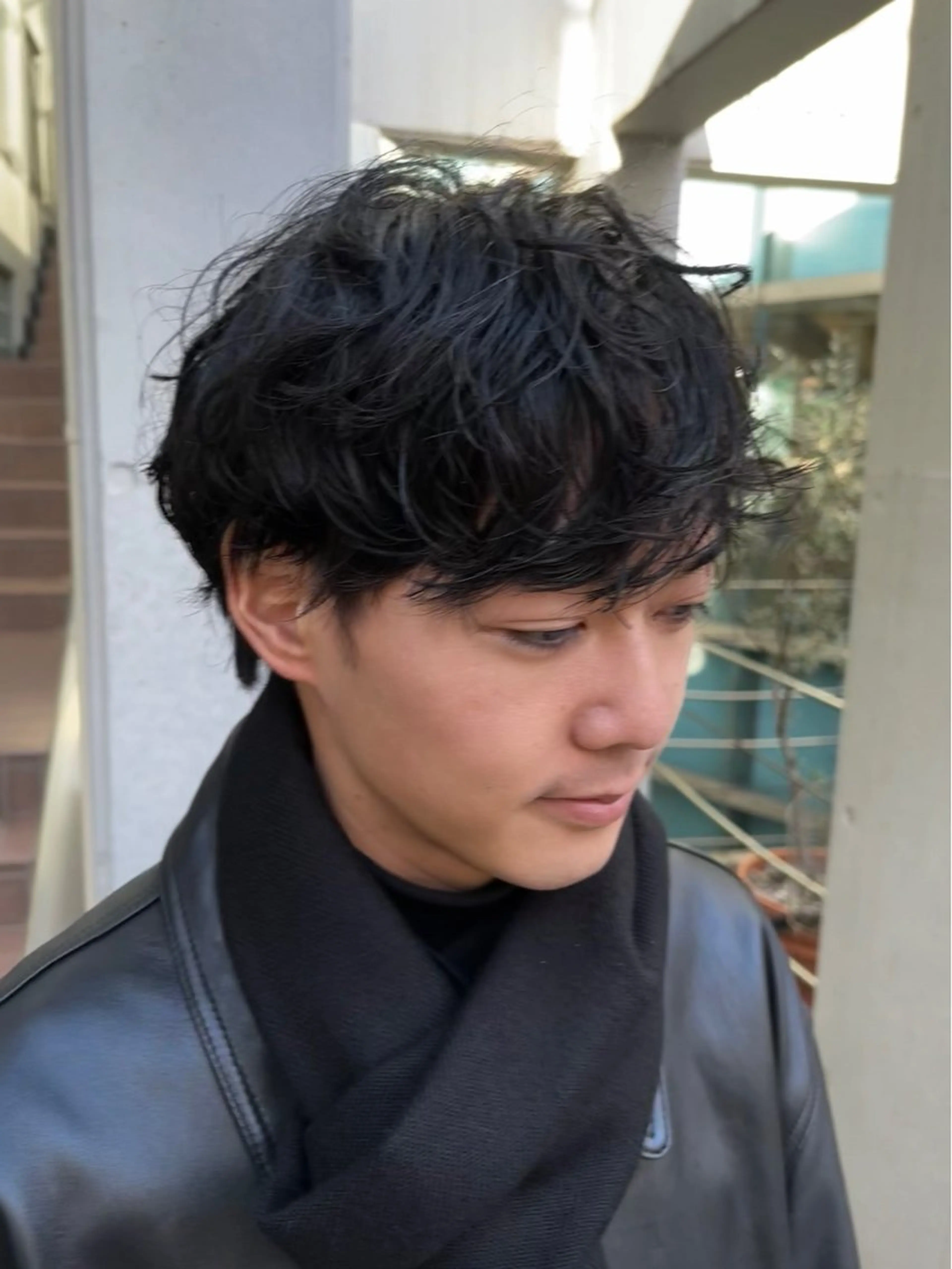 パーマ メンズ 池田理紗/メンズ カット/切りっぱなしのヘアスタイル