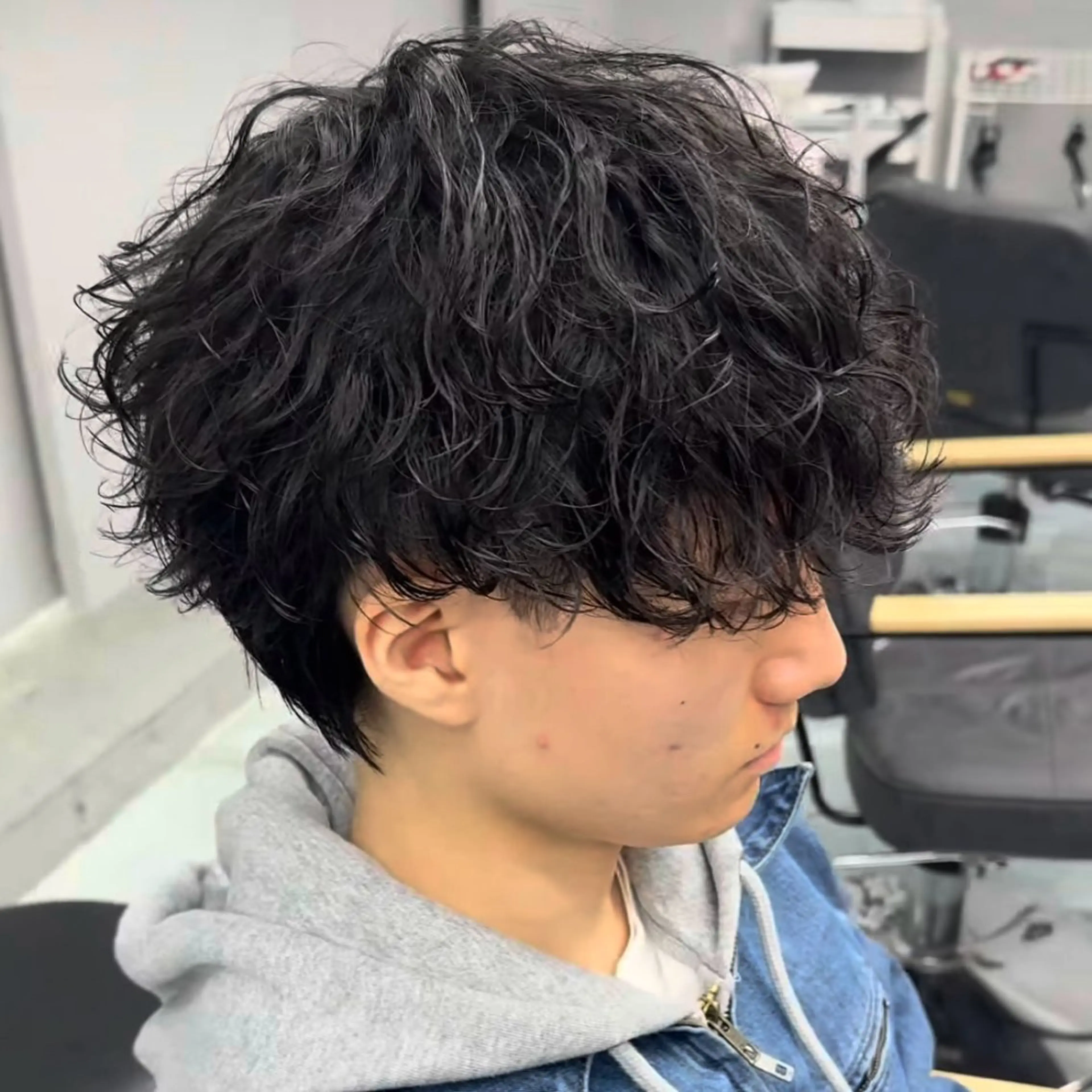 ショート パーマ メンズ カット パーマ ハイトーン/パーマ/ メンズ / 櫻本🌐のヘアスタイル