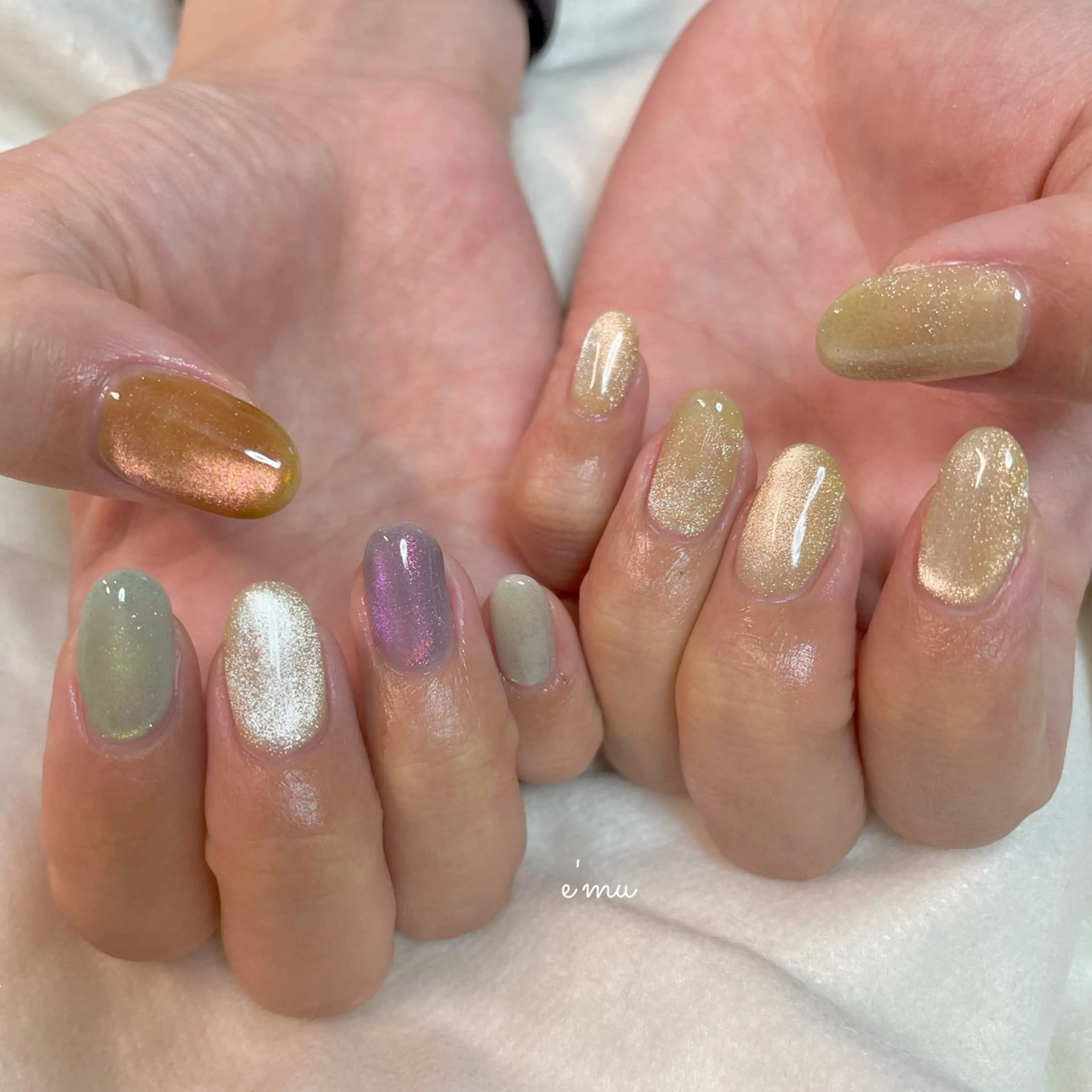 ネイル マグネットネイル ハンドネイル nail salon e'mu💐のネイルデザイン