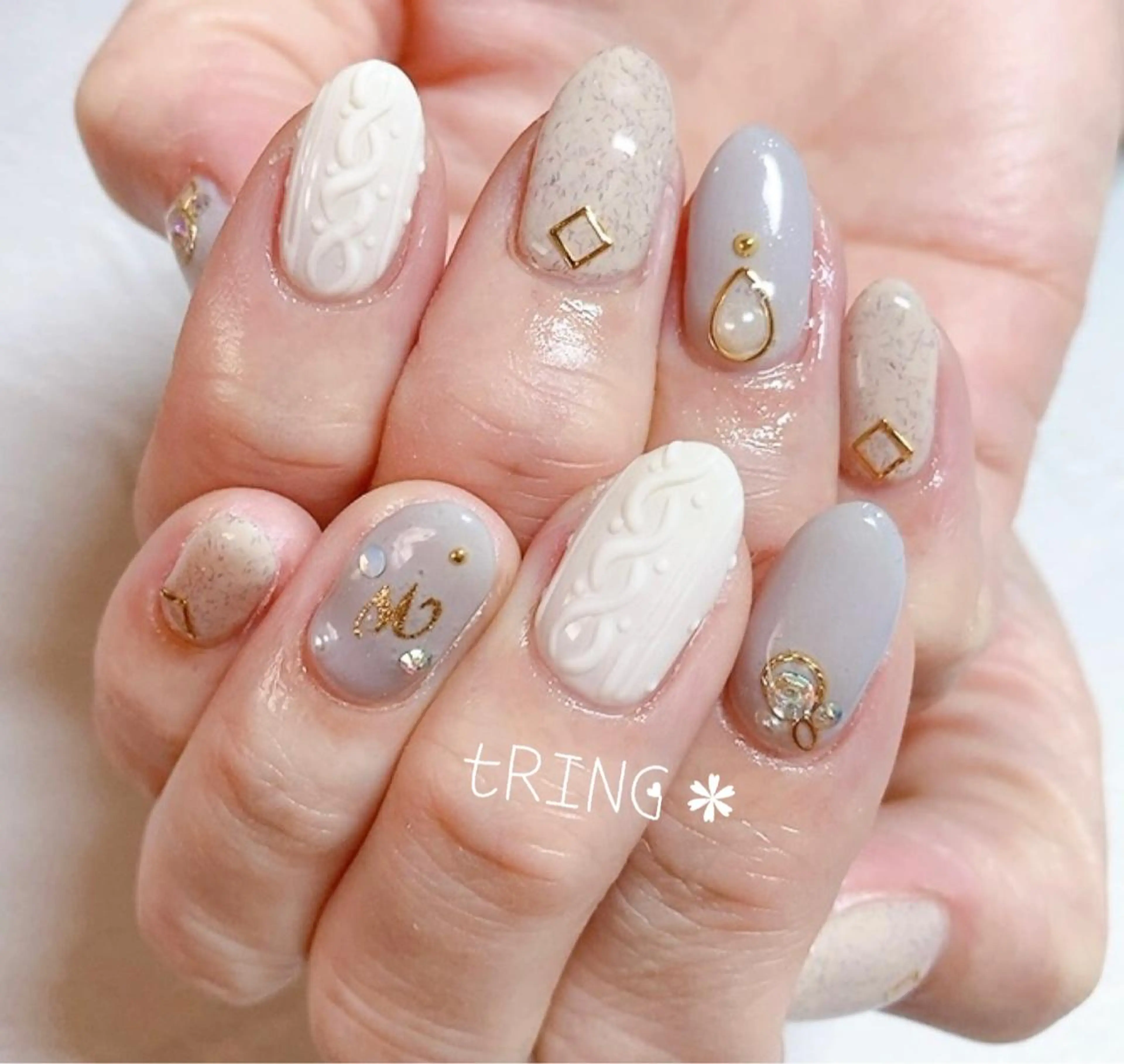 ネイル ハンドネイル tRING＊ しいの木台のネイルデザイン