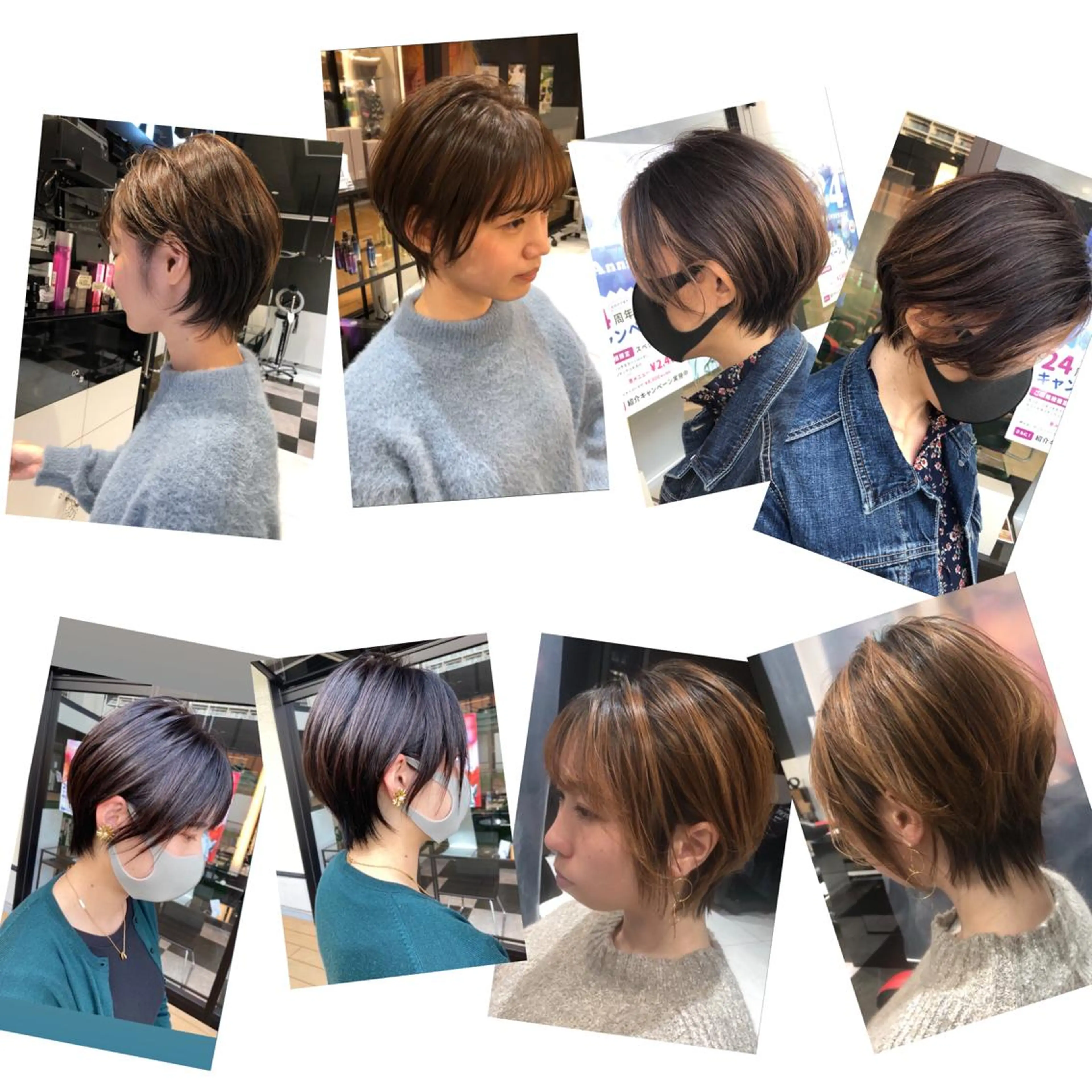 ショート カラー パーマ ショートボブ ボブ ショートヘア メンズヘア特化 崎田 成人のヘアスタイル