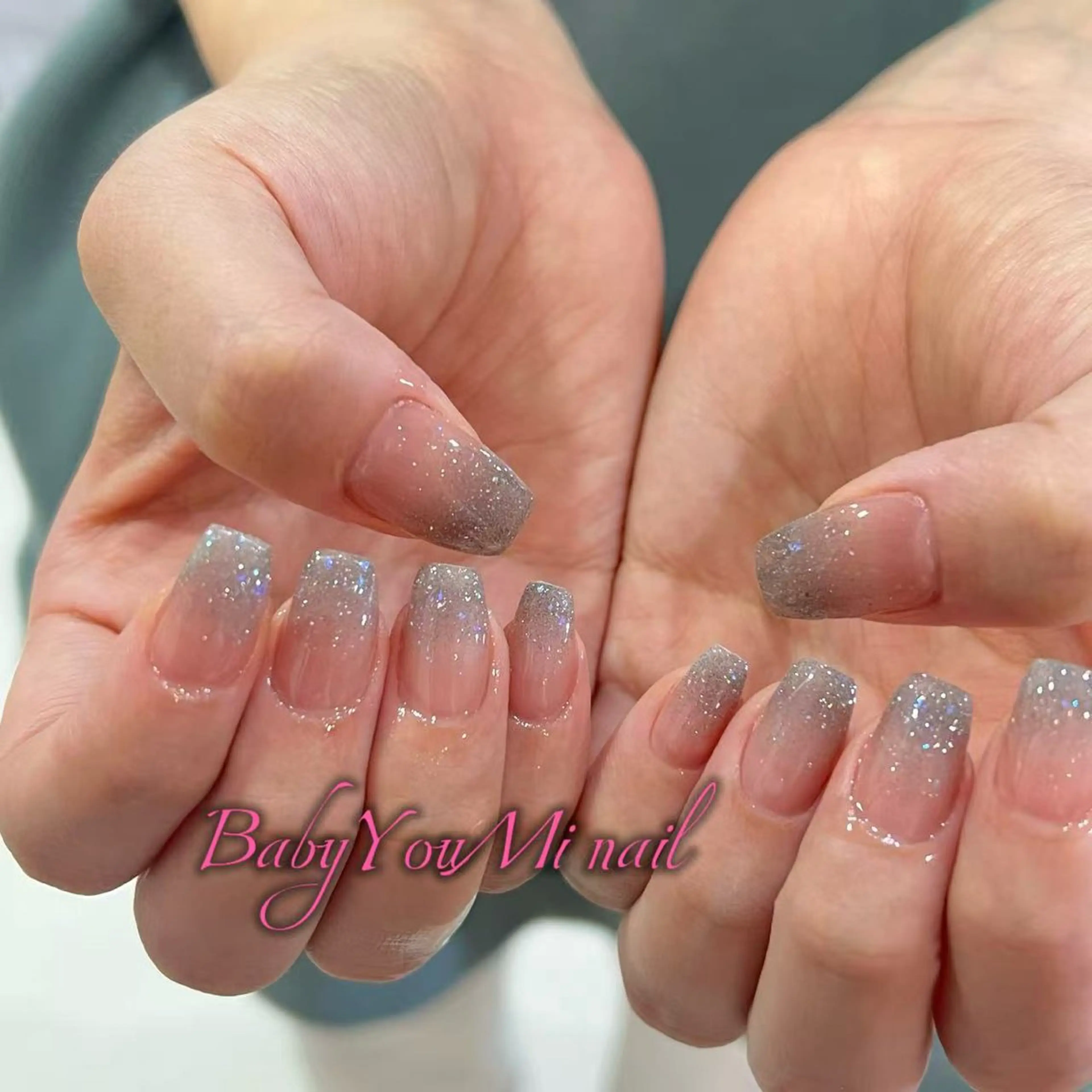 ネイル オーロラネイル フラワーネイル フットネイル フレンチネイル ジェルネイル ハンドネイル BabyYouMi ねねのネイルデザイン