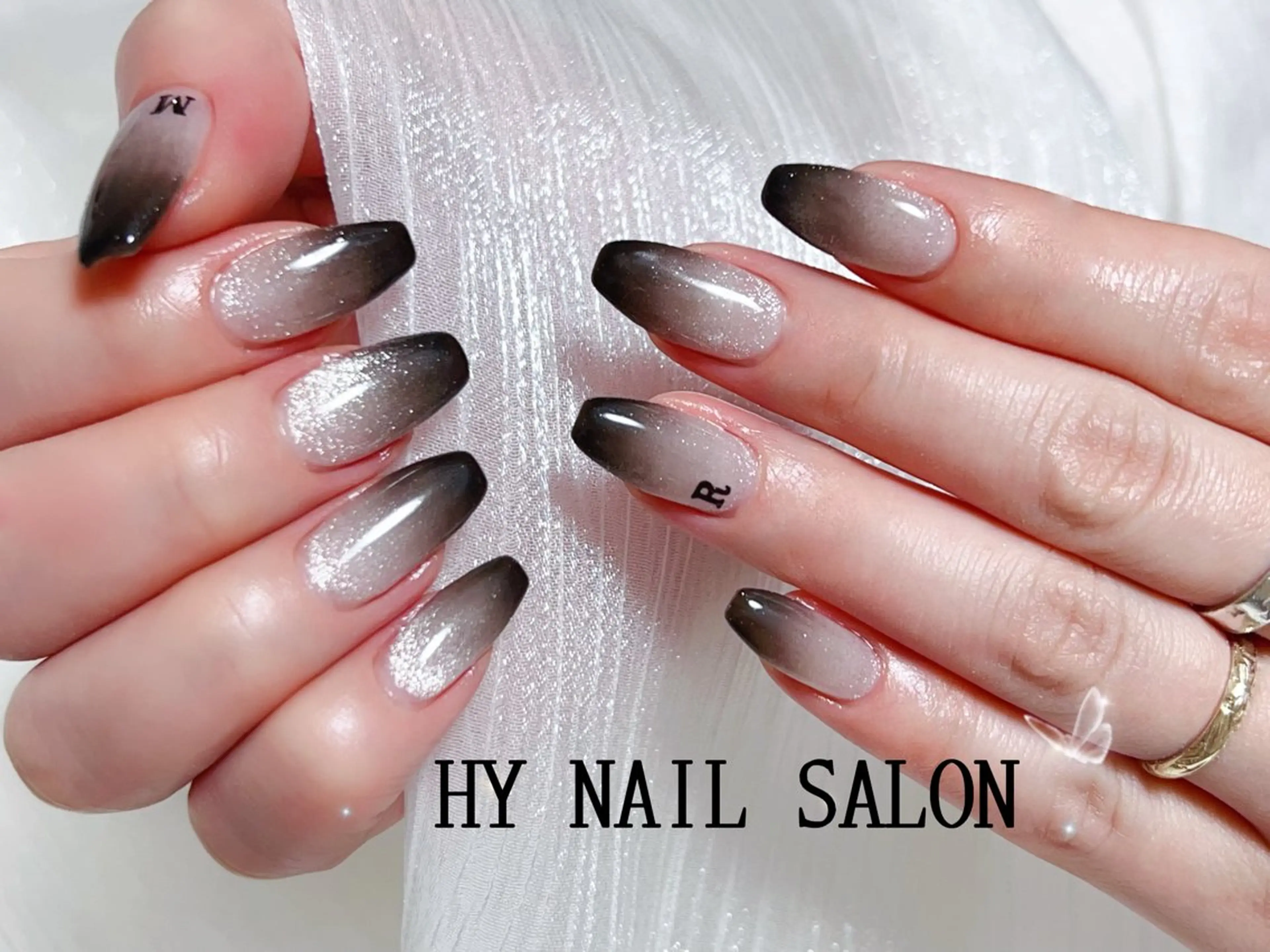 ネイル グラデーション マグネットネイル ハンドネイル HY NAIL SALON所属・HY NAIL SALONのネイルデザイン