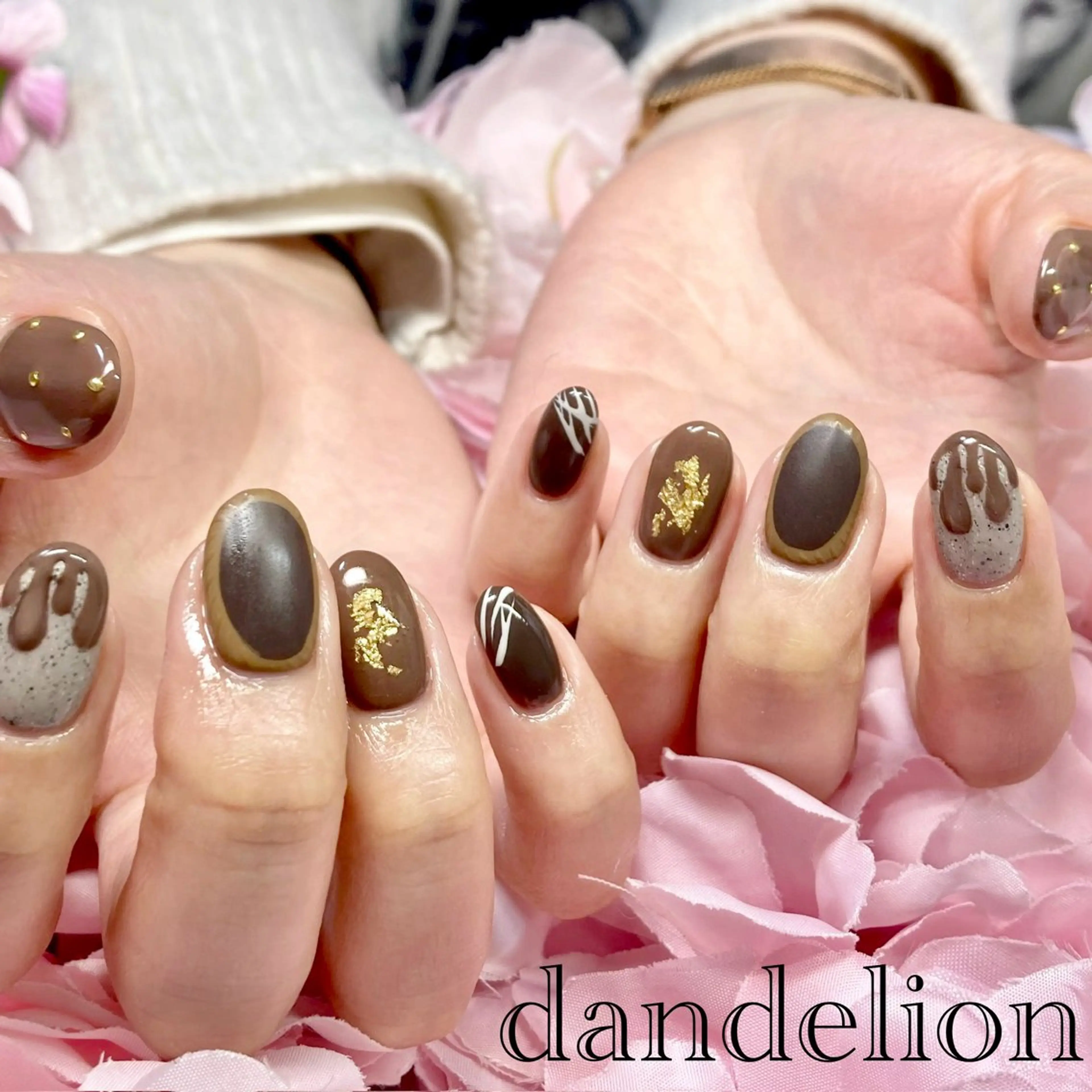 ネイル ハンドネイル ハンドケア dandelion ダンデライオンのネイルデザイン