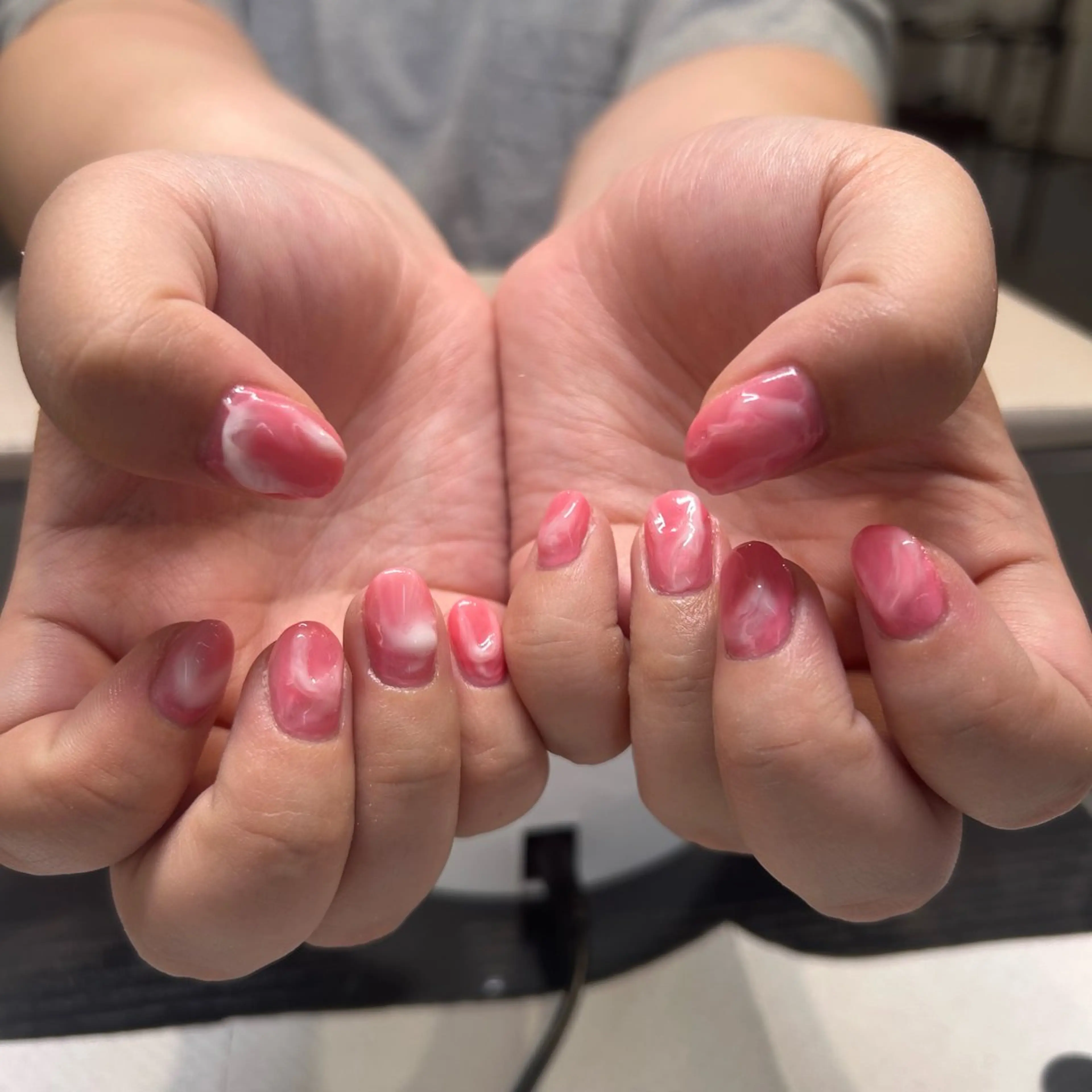 ネイル ピンク 天野 希綾のネイルデザイン