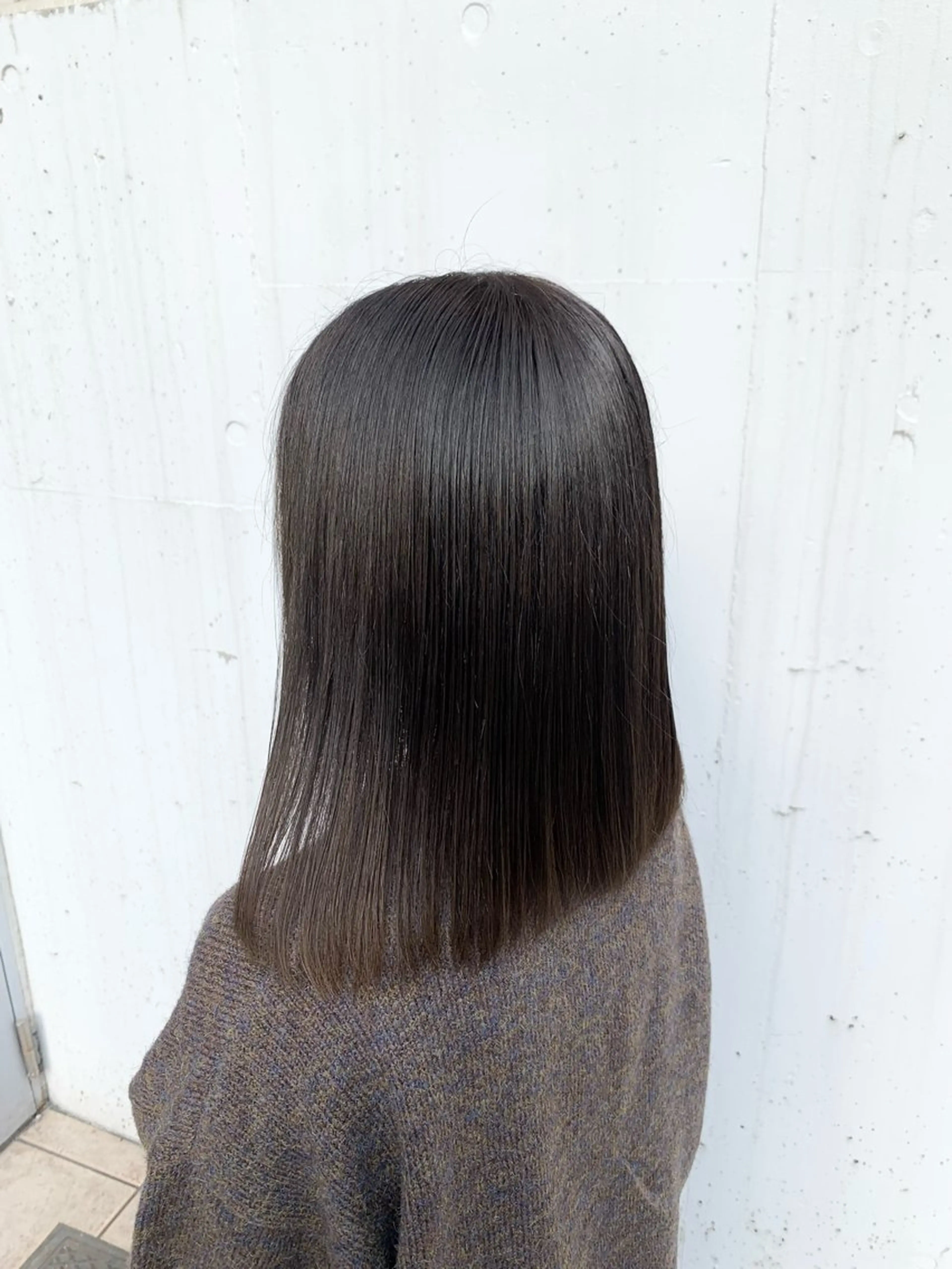 ミディアム カラー ブラウンカラー 髪質改善 水原波津輝/ボブ /ニュアンスパーマのヘアスタイル