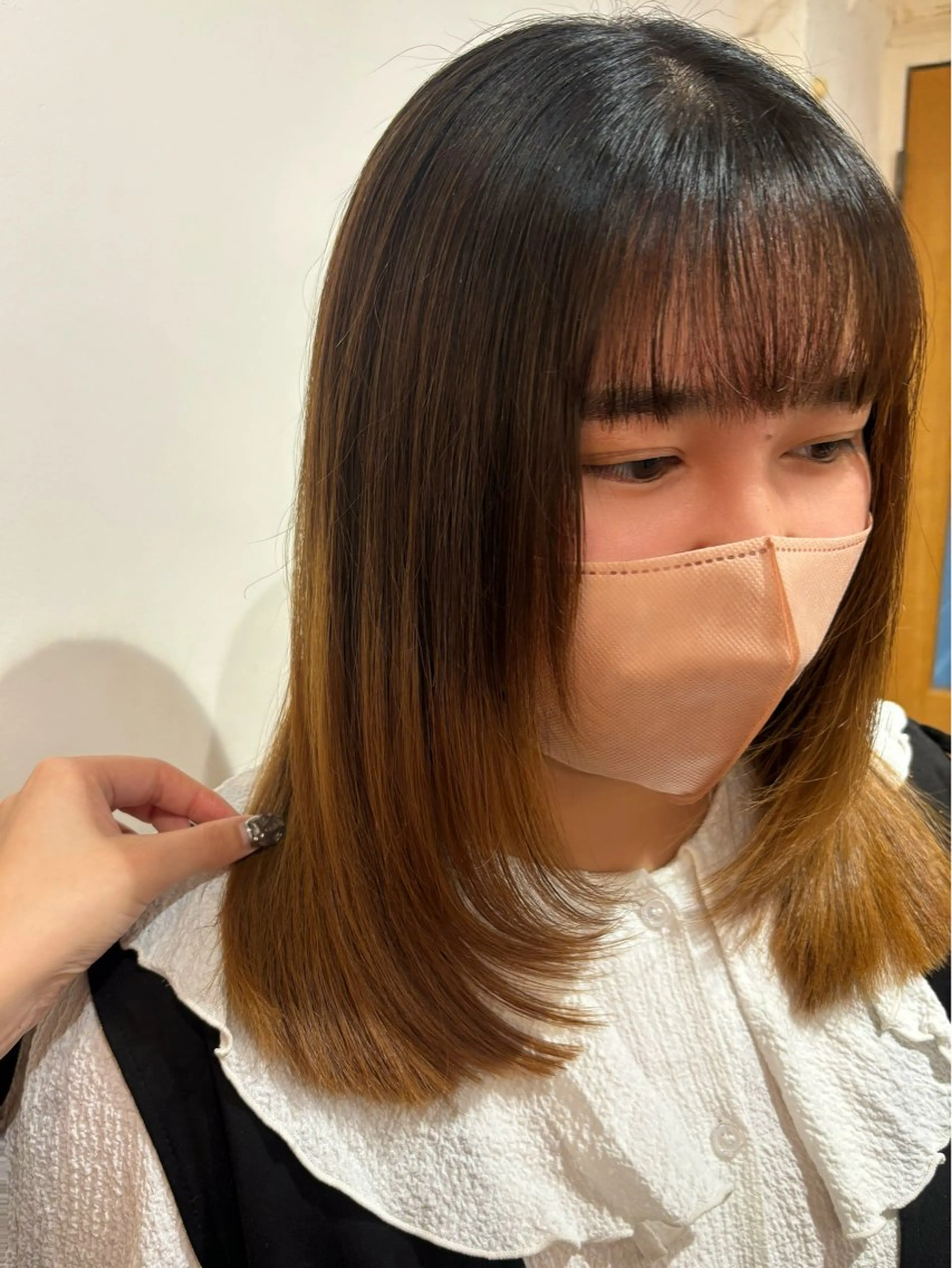 ミディアム レイヤーカット カット パーマ/ボブ/レイ ヤー💫SUZUKAのヘアスタイル