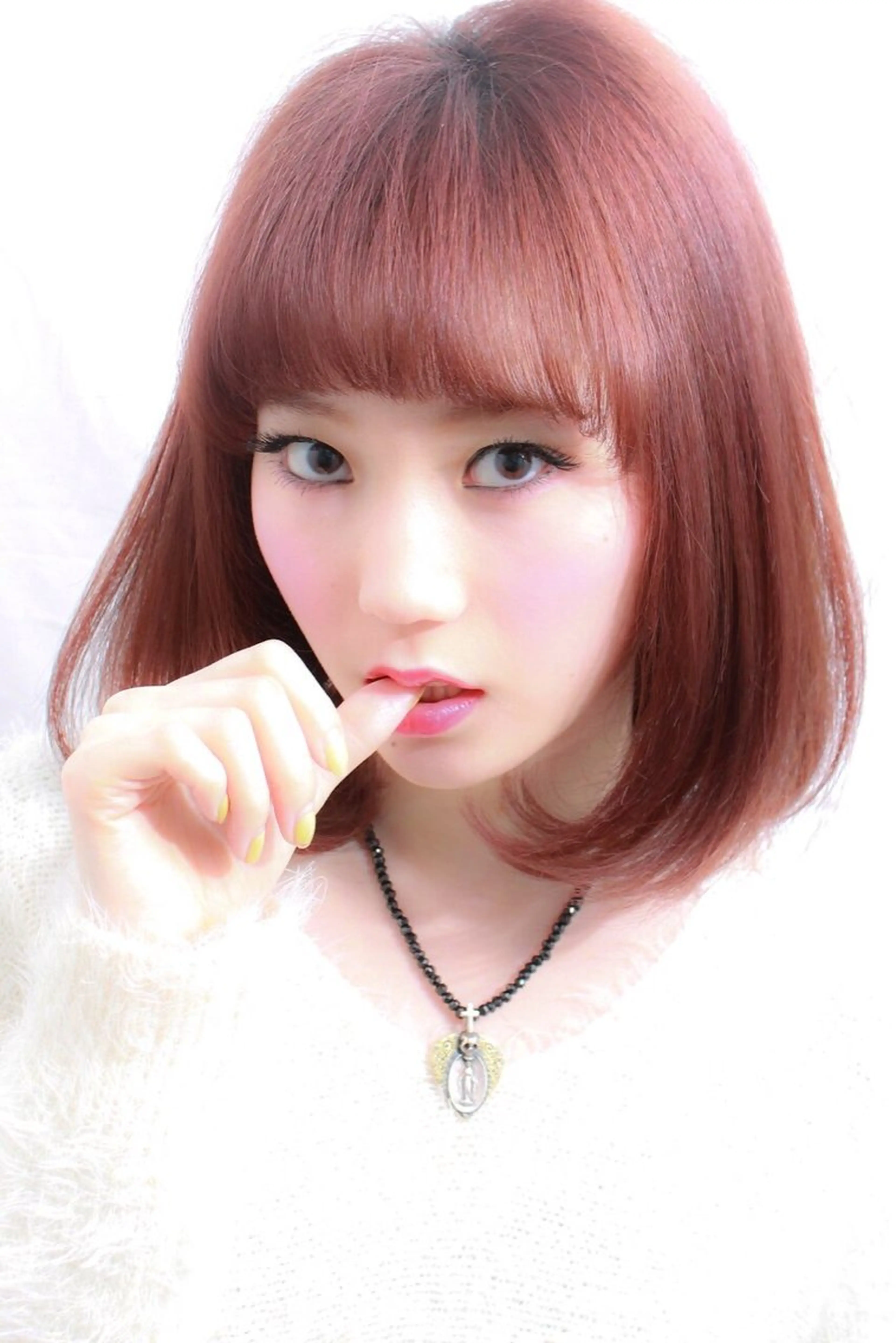 ショート カラー ブリーチ ブリーチなしカラー ピンクカラー ボブ JEWIL SHIBUYAのヘアスタイル