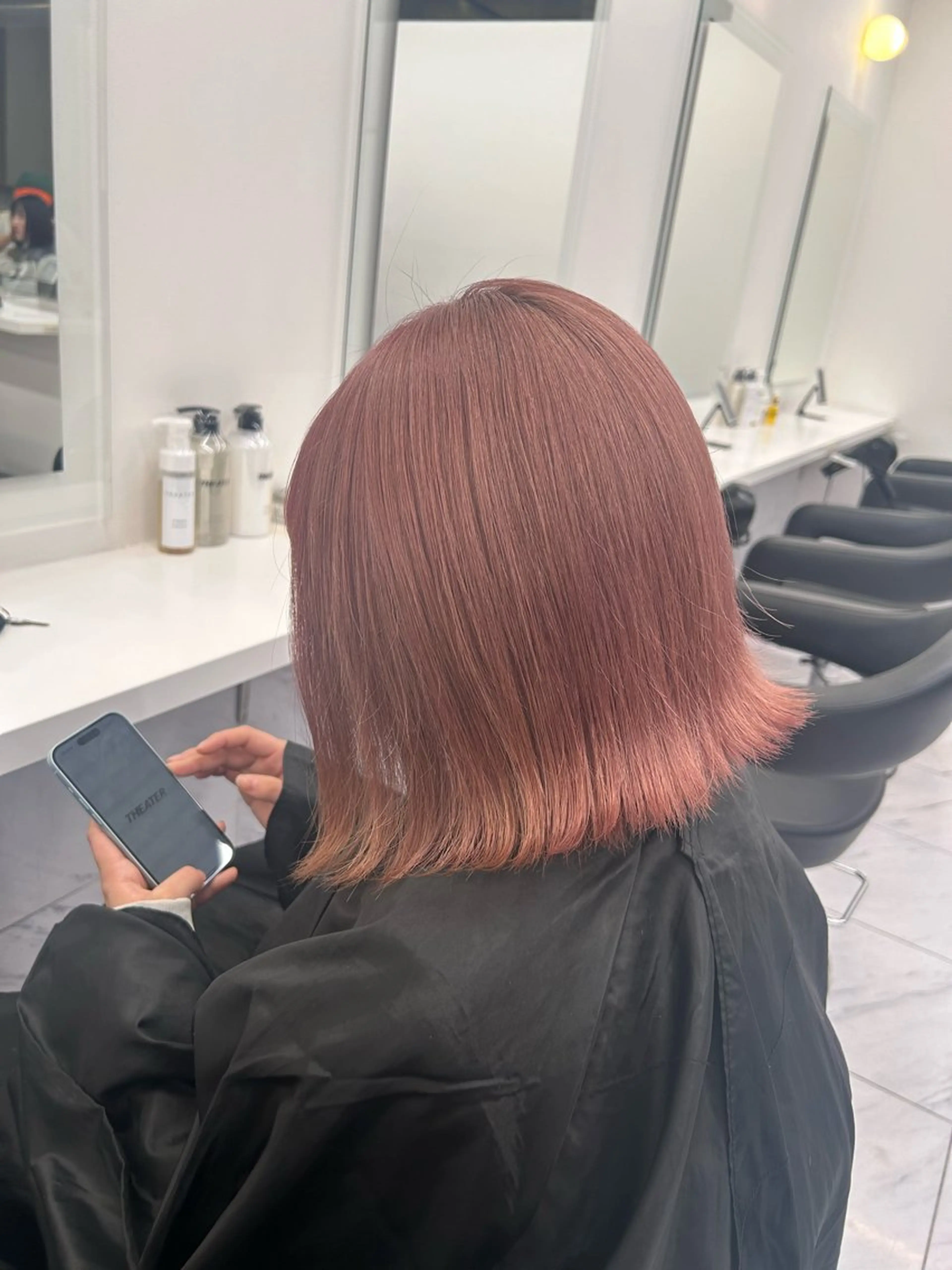 ミディアム カラー パーマ ヘアアレンジ メンズ キッズ ブリーチなしカラー/ ブラウン/レイヤーのヘアスタイル