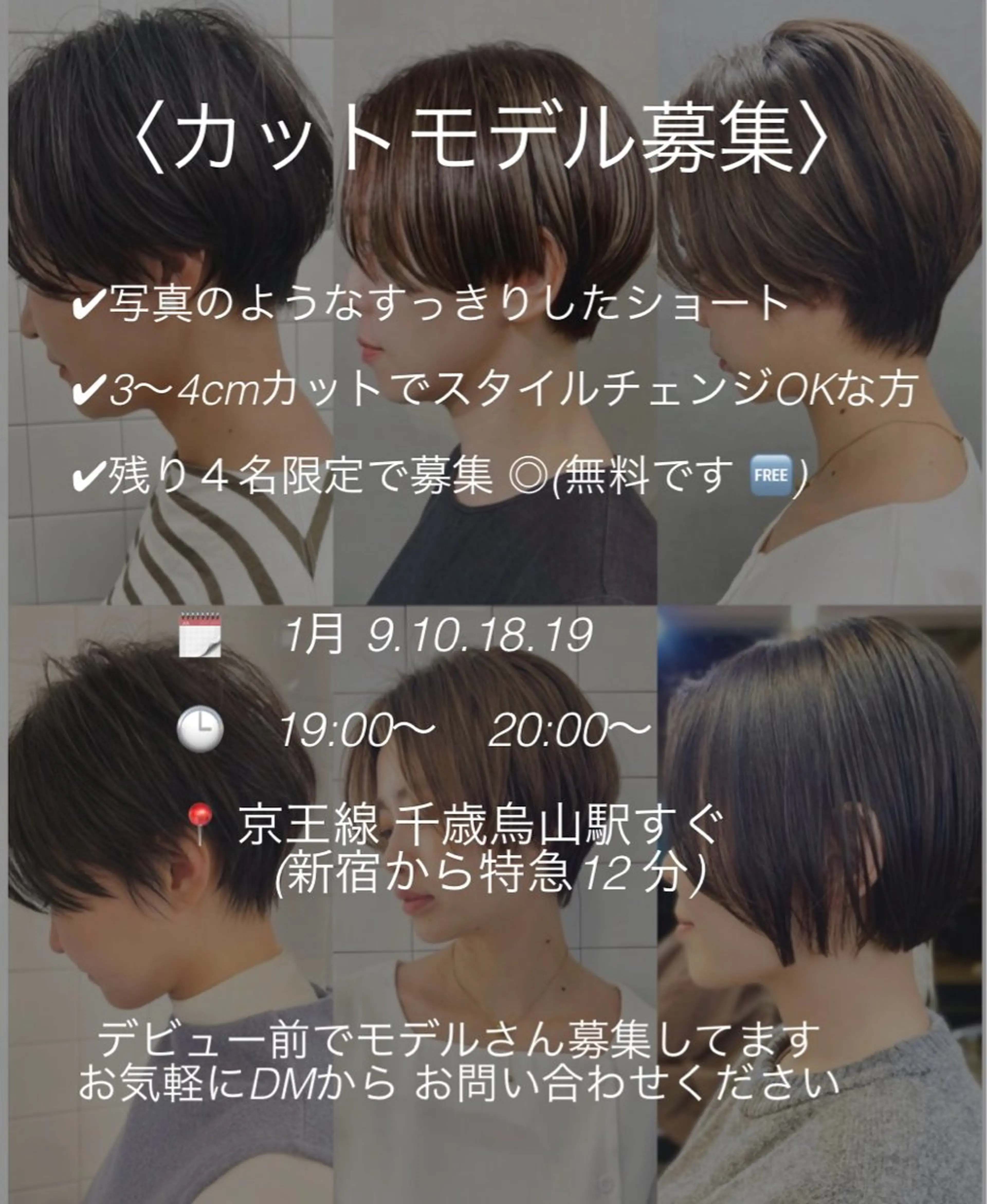 スタイルチェンジカットモデル募集！(ショート)の写真