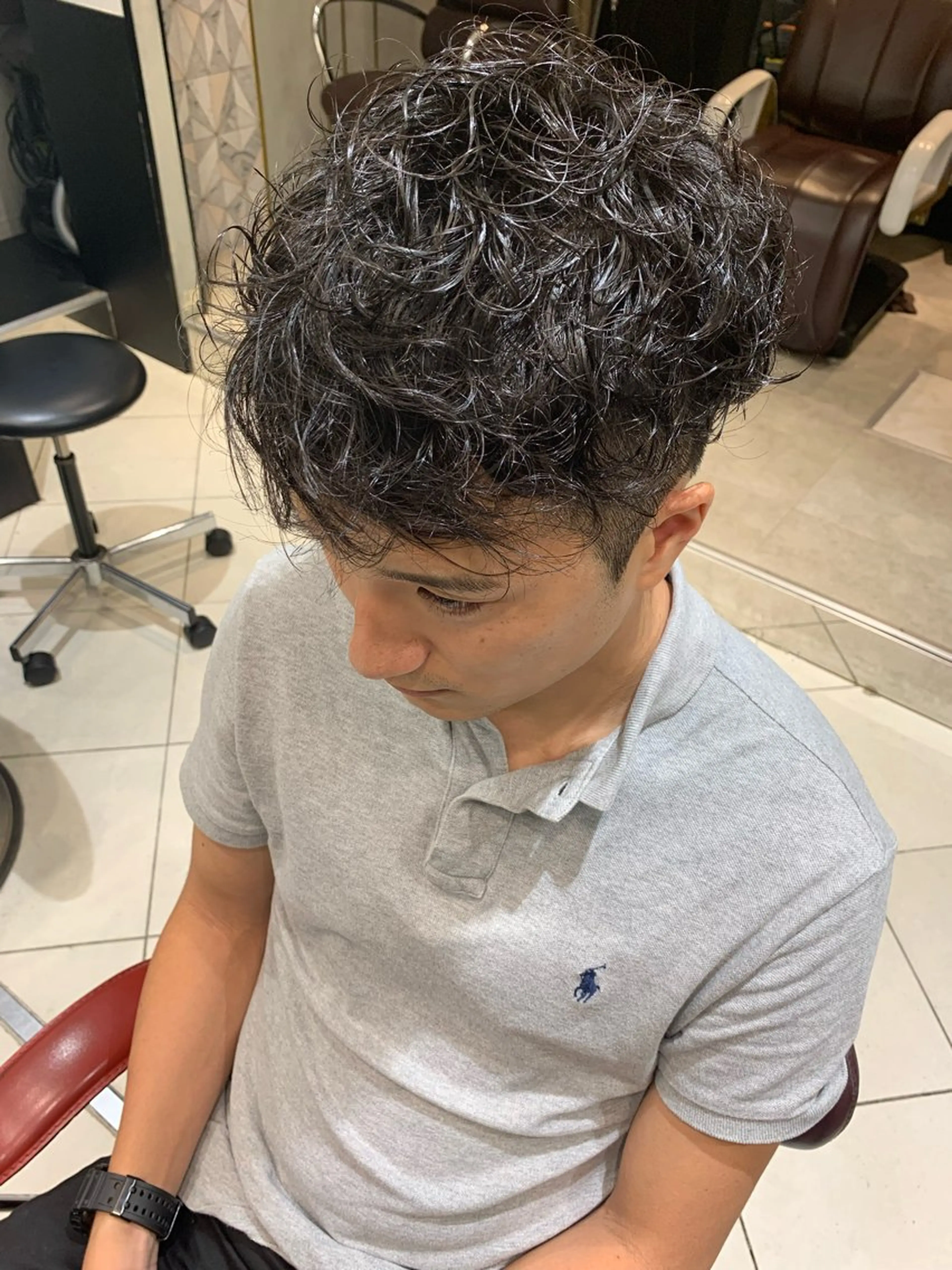 メンズ カット パーマ トリートメント ヘアセット ✨上村 潤平✨メンズヘア✨のヘアスタイル