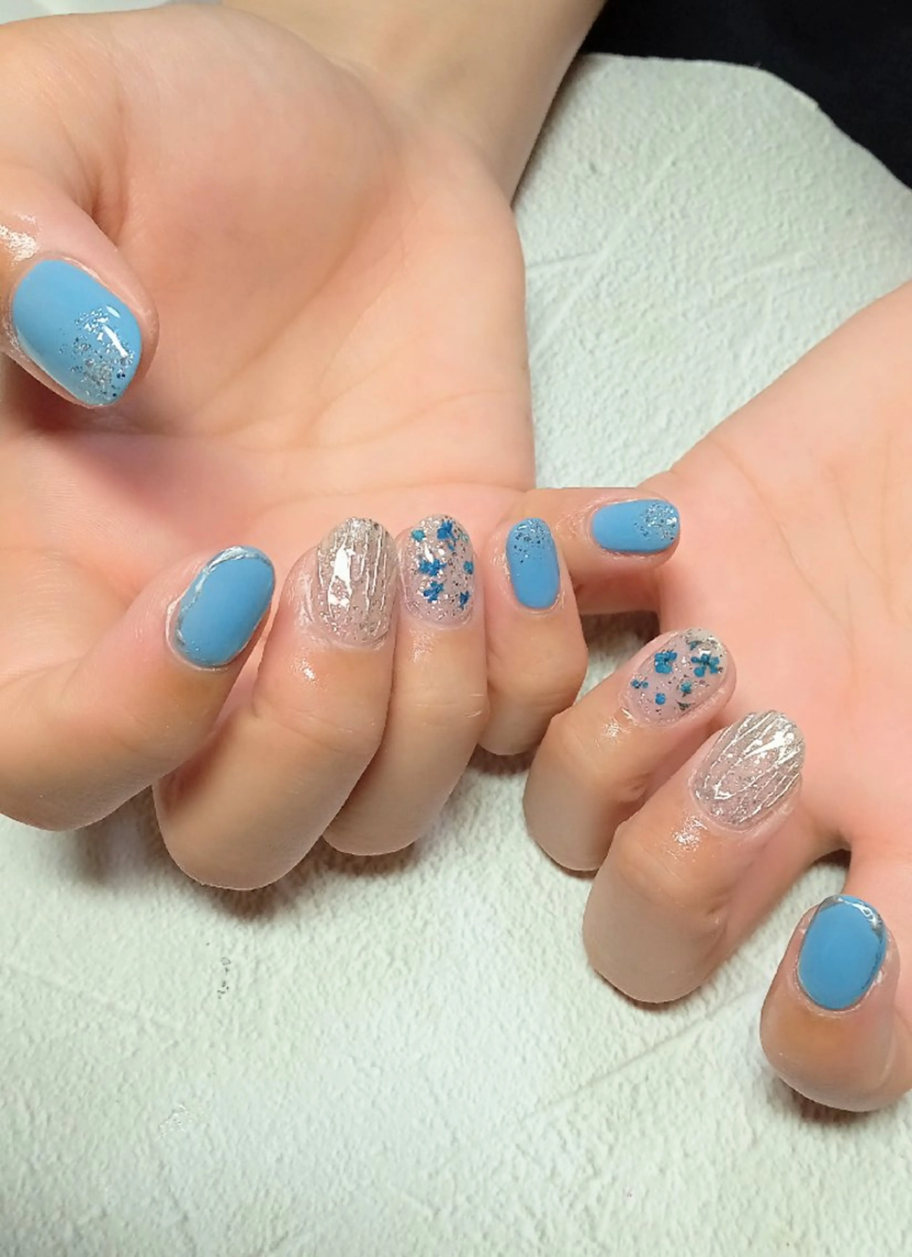 ネイル アートネイル フラワーネイル キラキラネイル ミラーネイル オフィスネイル ハンドネイル flure de neige yukiのネイルデザイン