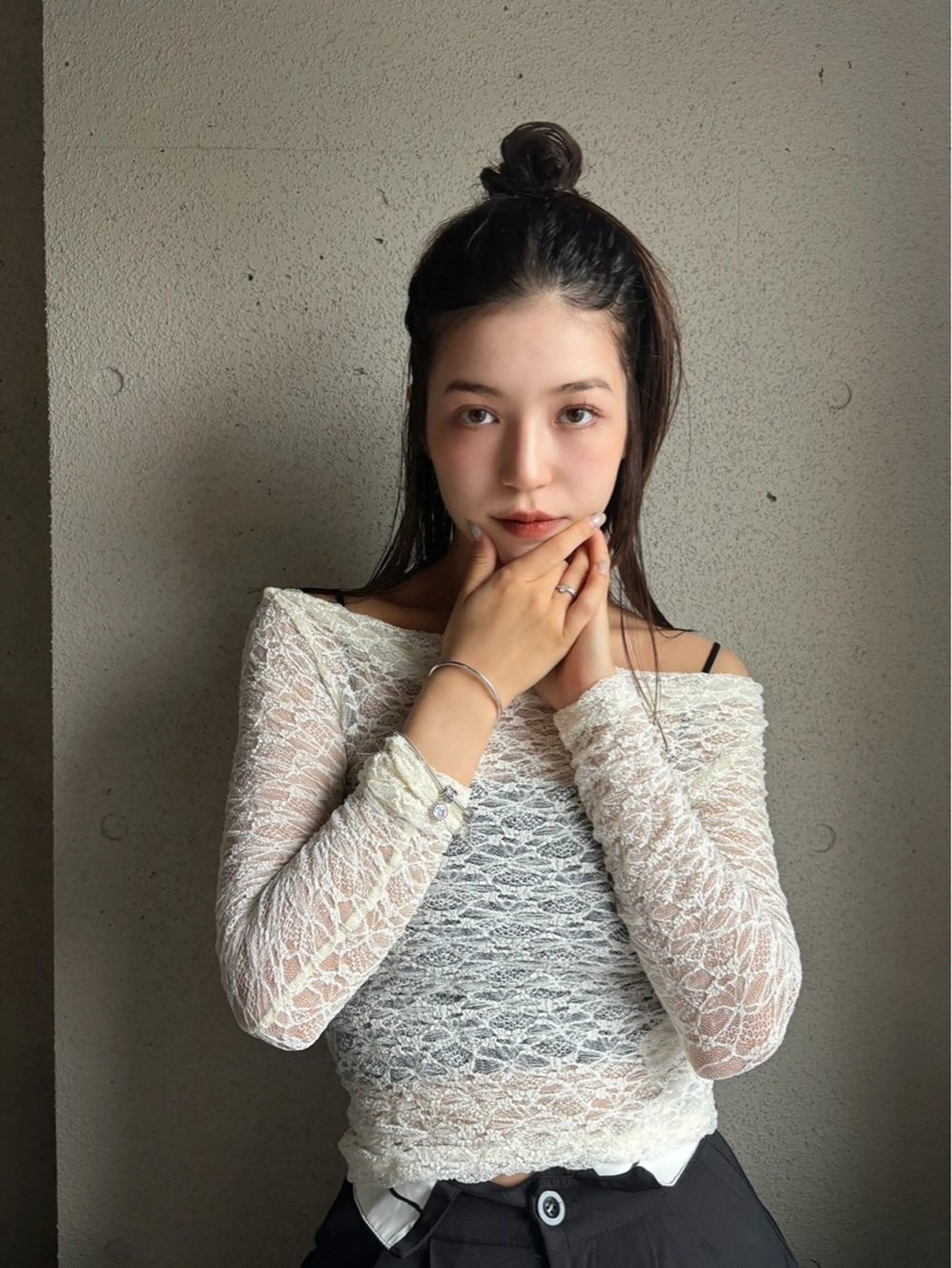 セミロング 透明感ダブルカラー/ 諸岡ひばりのヘアスタイル