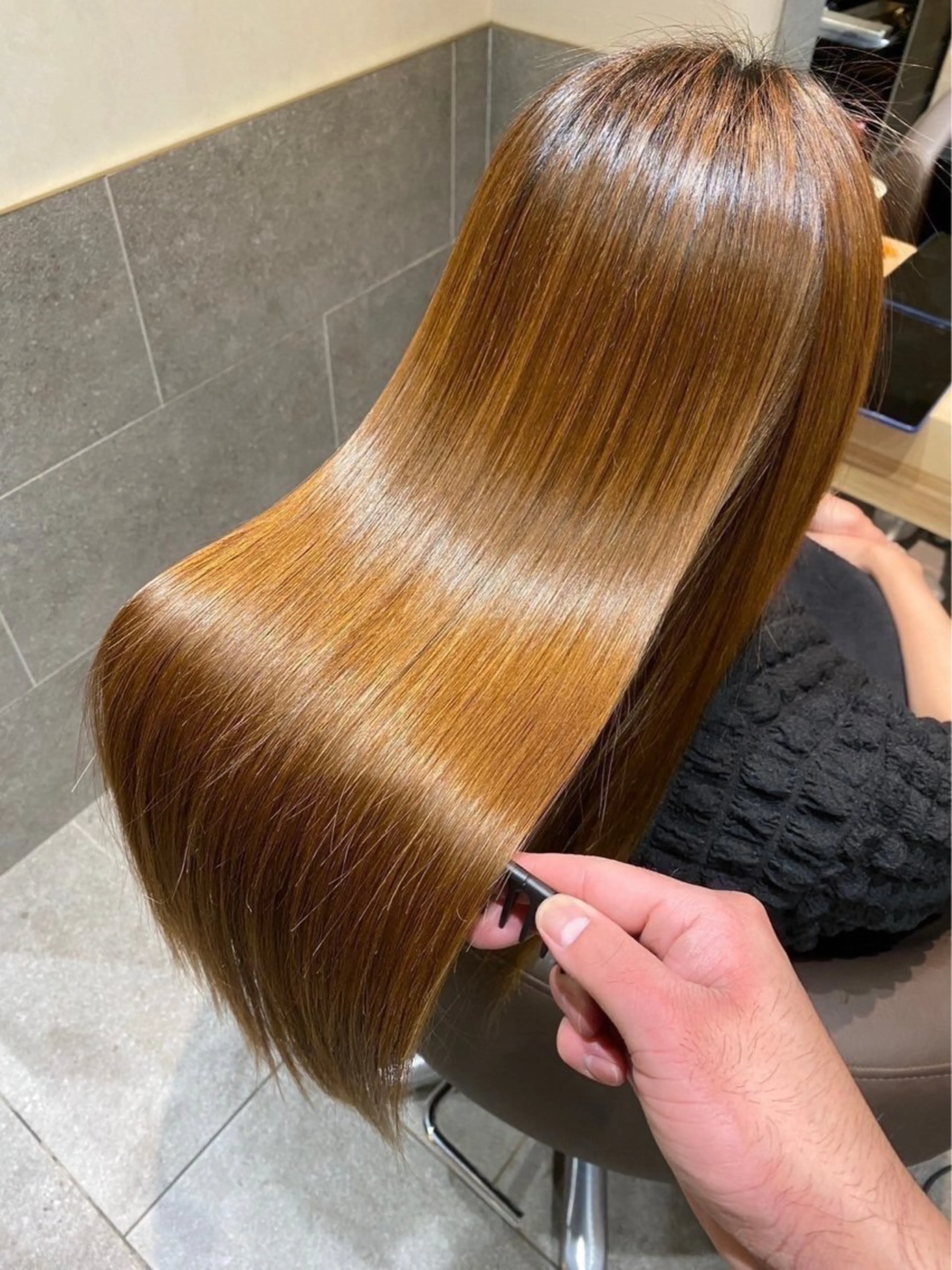 ロング カラー ブリーチ ブリーチなしカラー トリートメント メンズ特化/パーマ/ 骨格矯正カット/真人のヘアスタイル