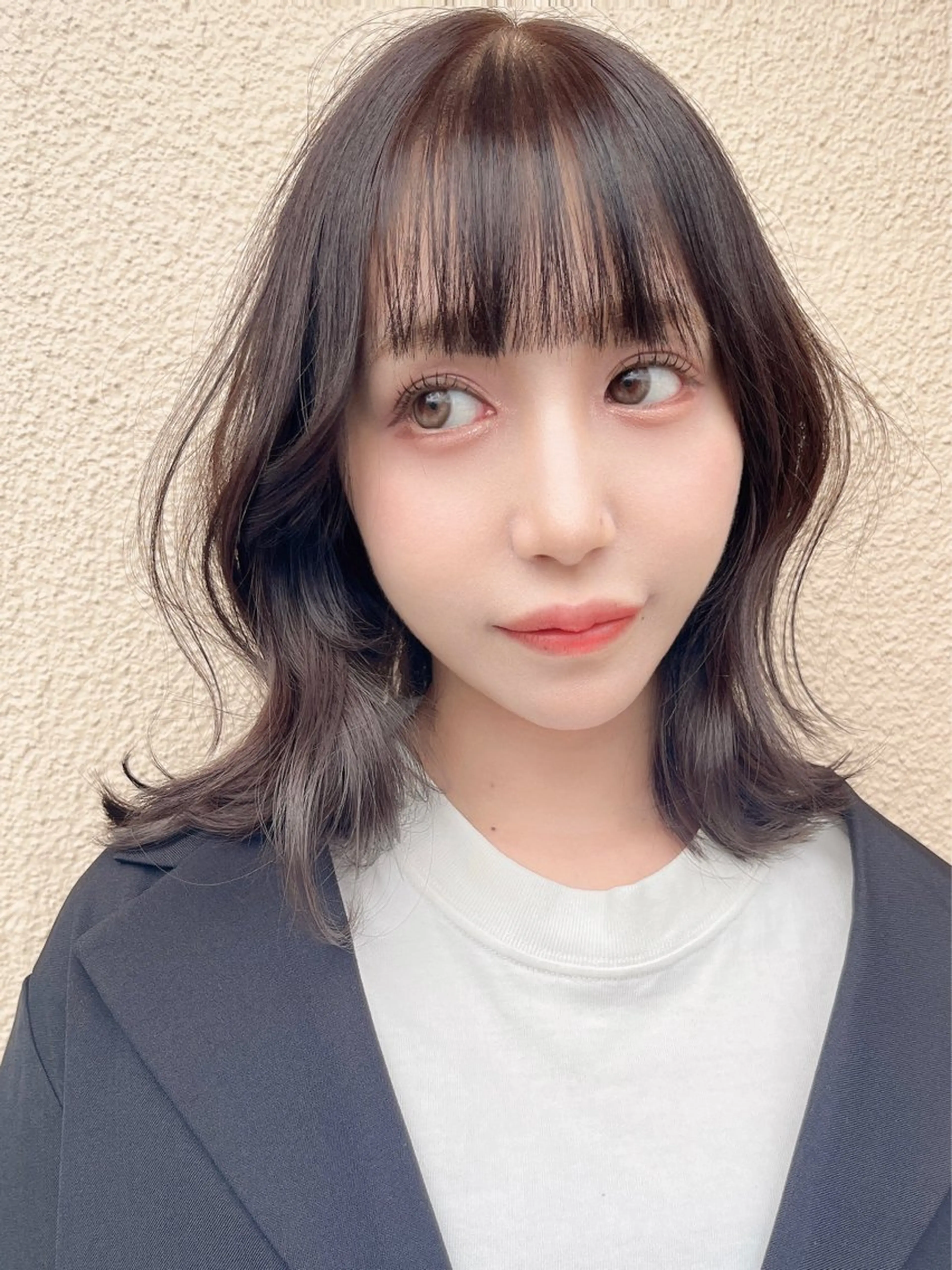 ミディアム 前髪&顔周りカット/ 韓国レイヤー/シバタのヘアスタイル