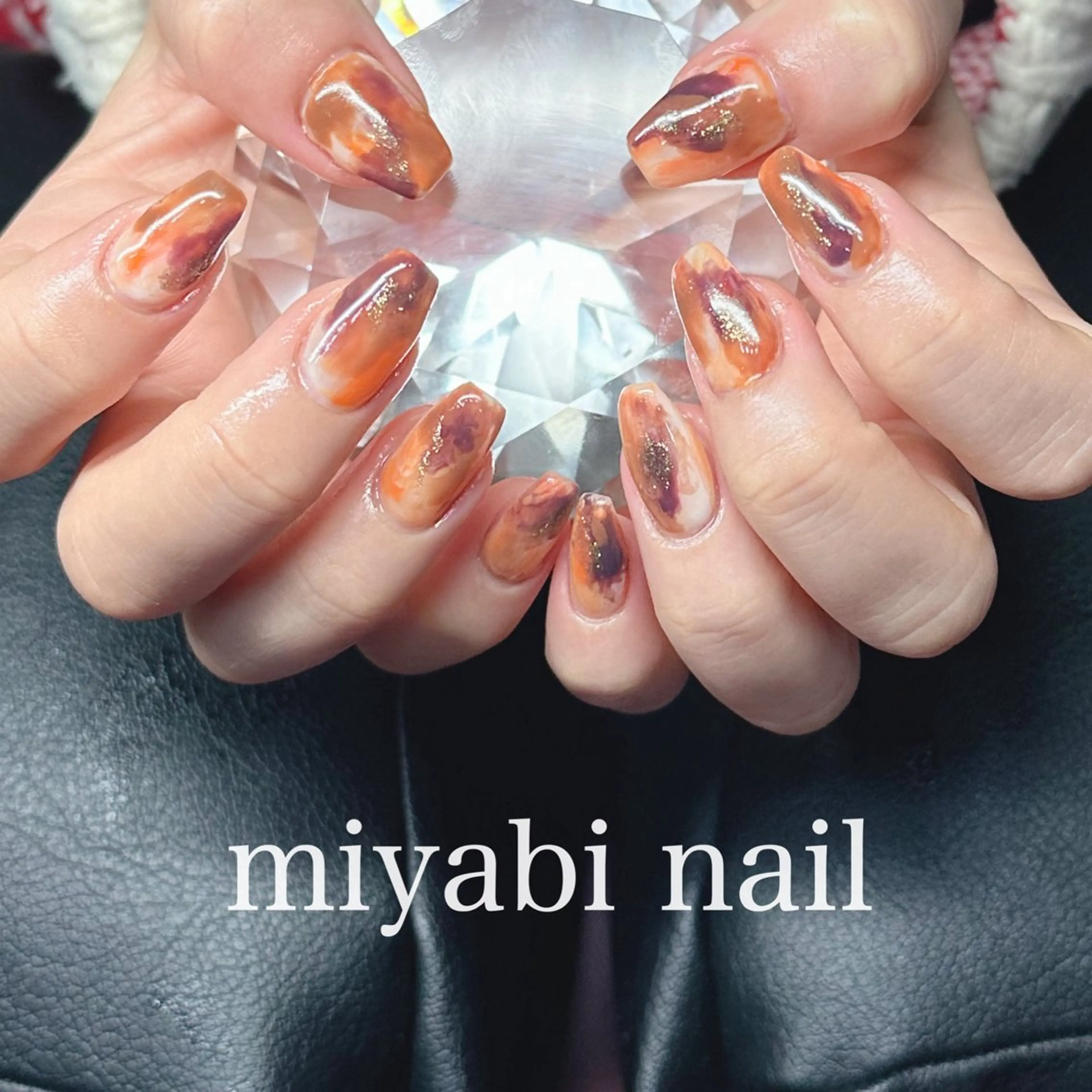 ネイル アートネイル ジェルネイル 持ち込み ニュアンスネイル ハンドネイル miyabi nail 桂川駅近くのネイルデザイン
