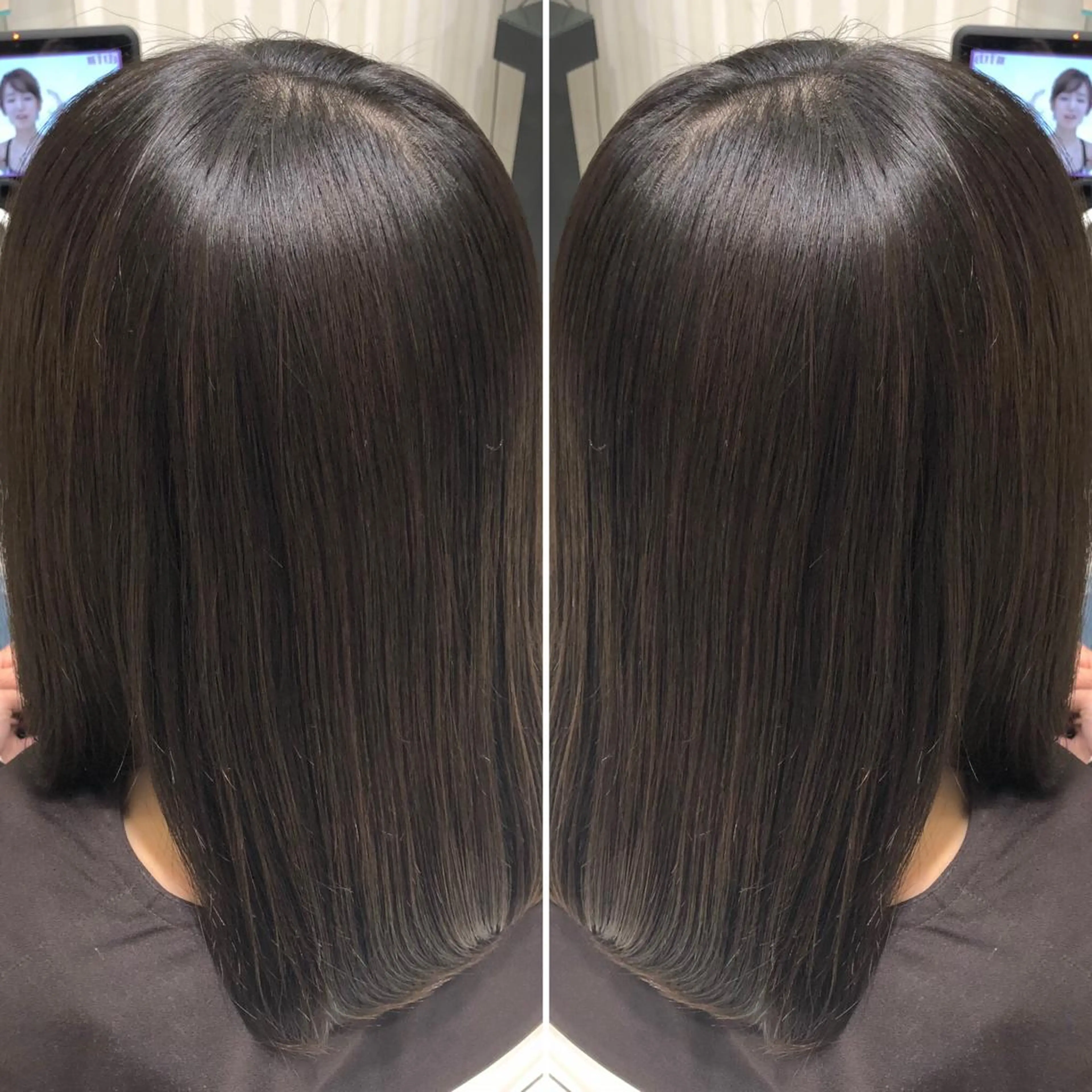 セミロング カラー 飯田 祥哉のヘアスタイル