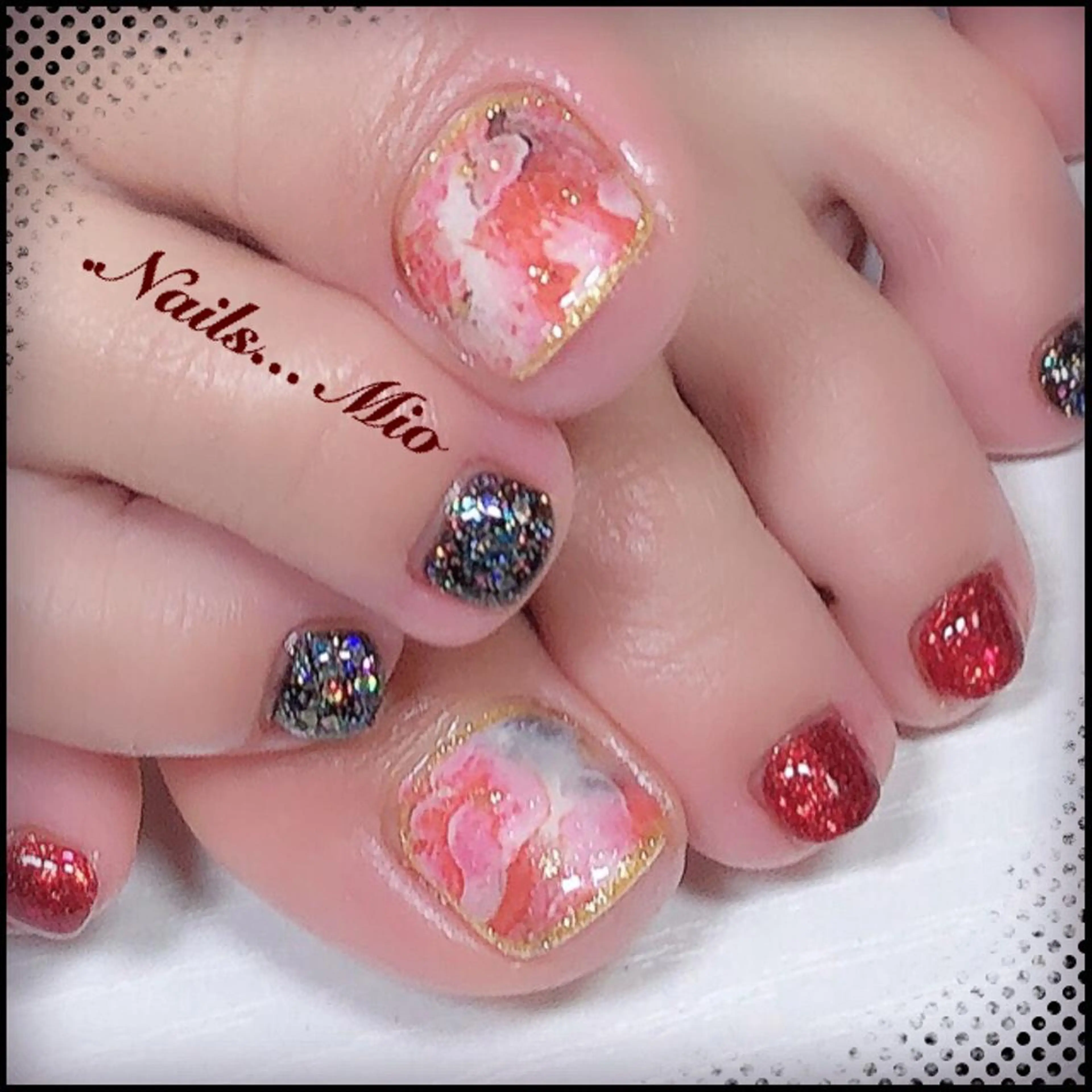 ネイル アートネイル フラワーネイル .Nails Mio 赤羽西ネイルサロンのネイルデザイン