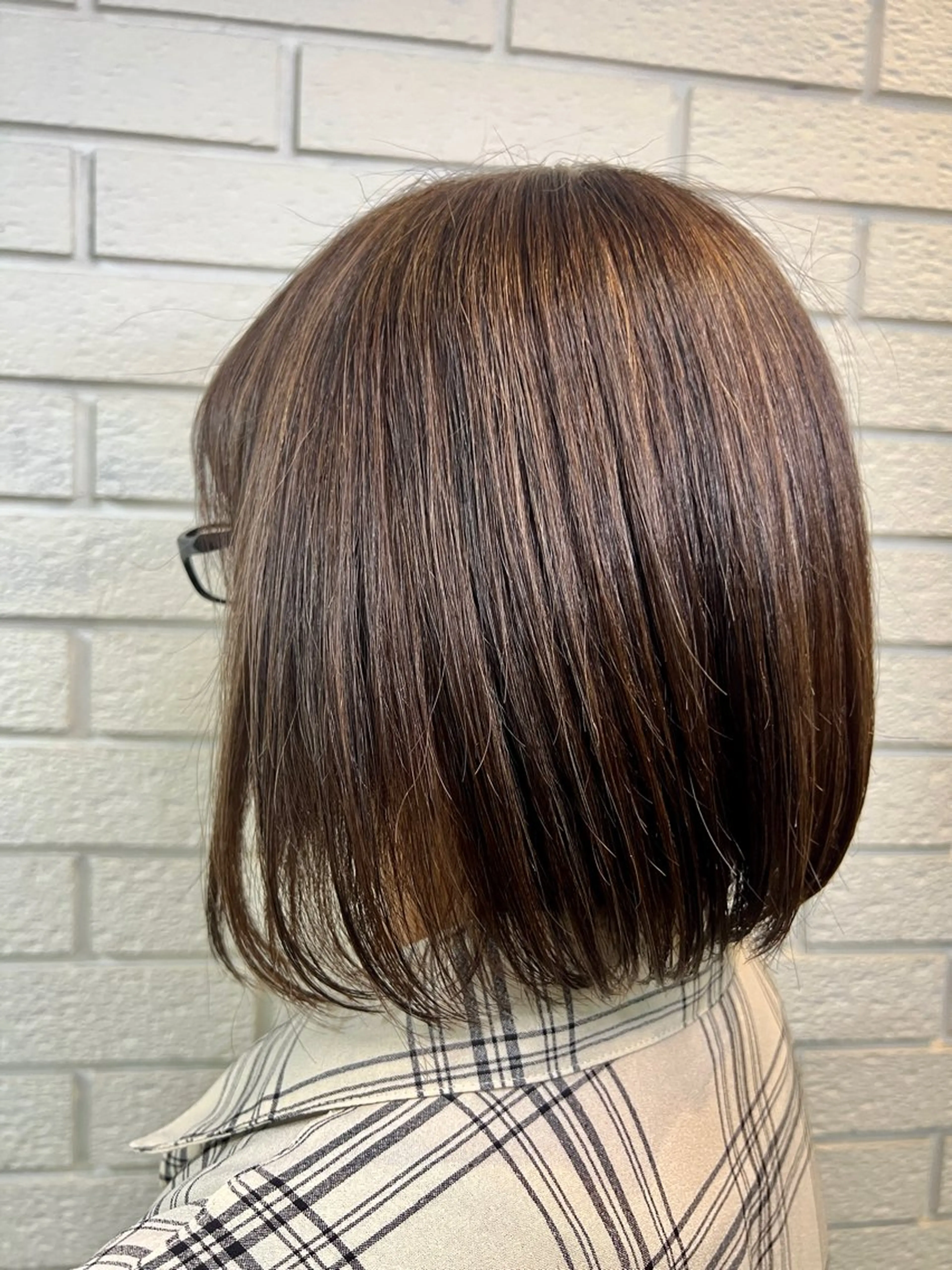 ショート カラー 切りっぱなしボブ ブリーチ ケアブリーチ ショコラグレージュ 透明感カラー 髪質改善✨艶カラー MASAYAのヘアスタイル