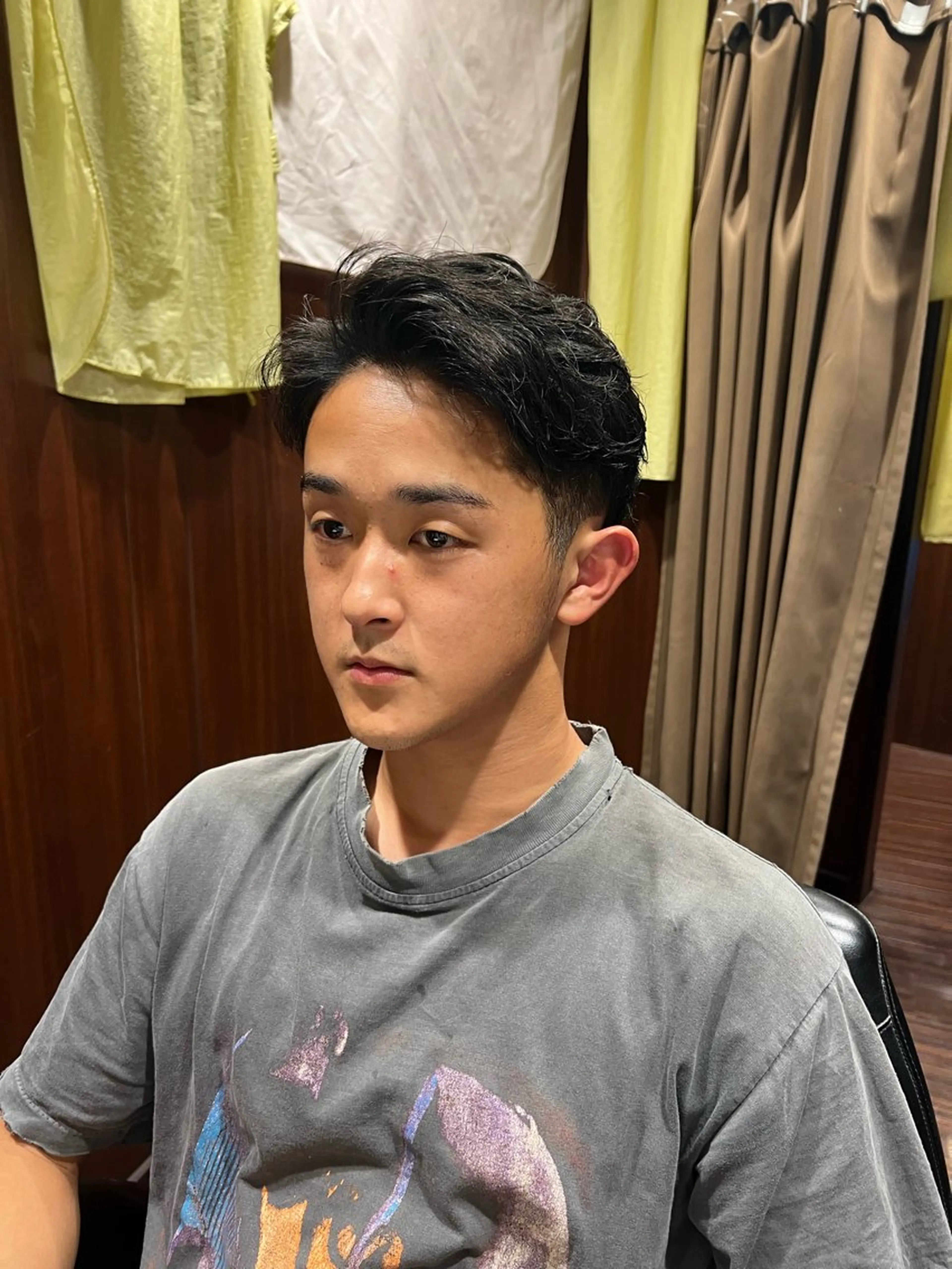 ミディアム ミディアムパーマ ヒロ銀座　barber shop新宿店所属・長野 風人のヘアスタイル