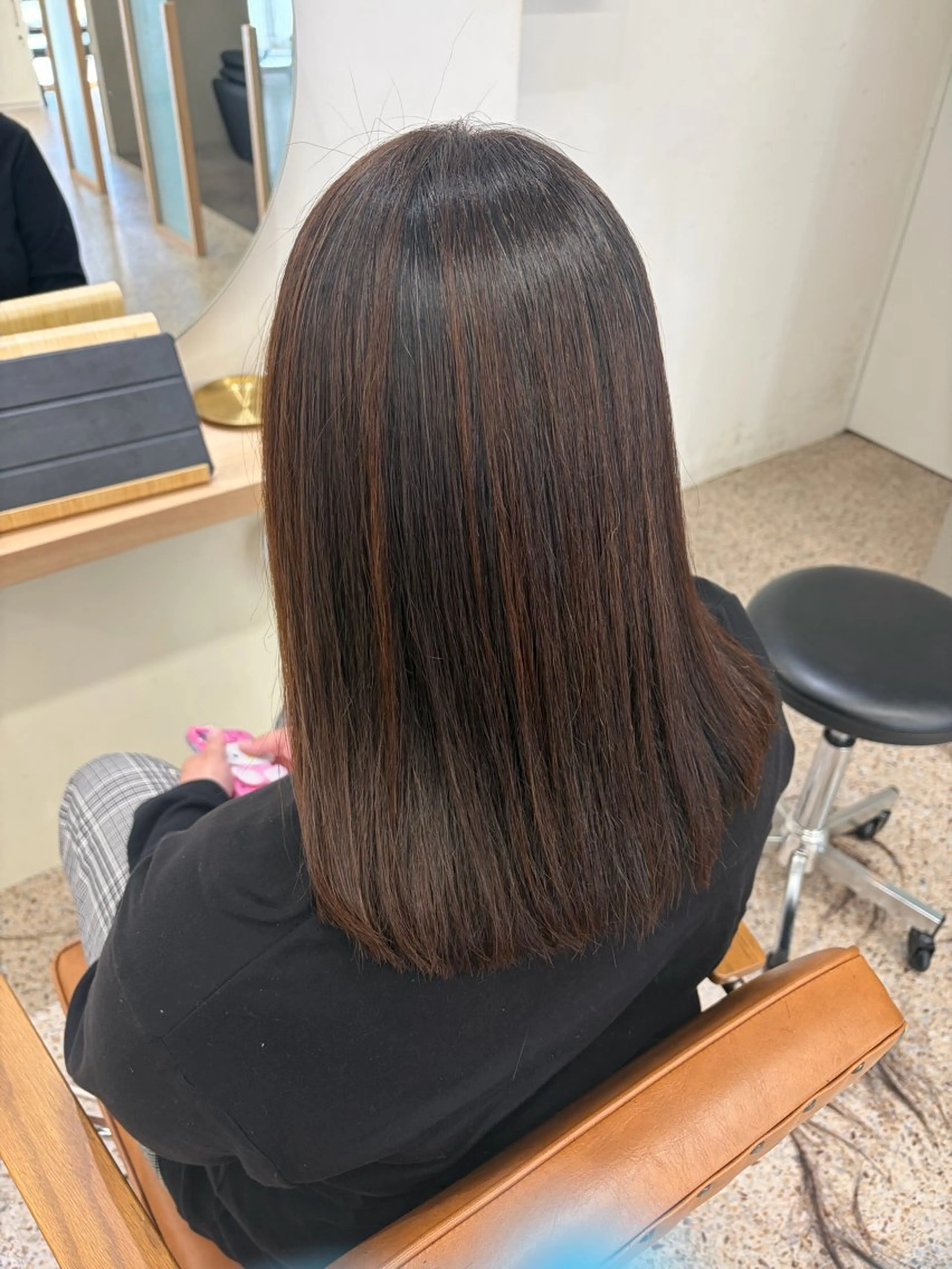 ミディアム カット 縮毛矯正 unica by milly 【緑地公園】所属・ユニカバイミリー MISAKI🫧のヘアスタイル