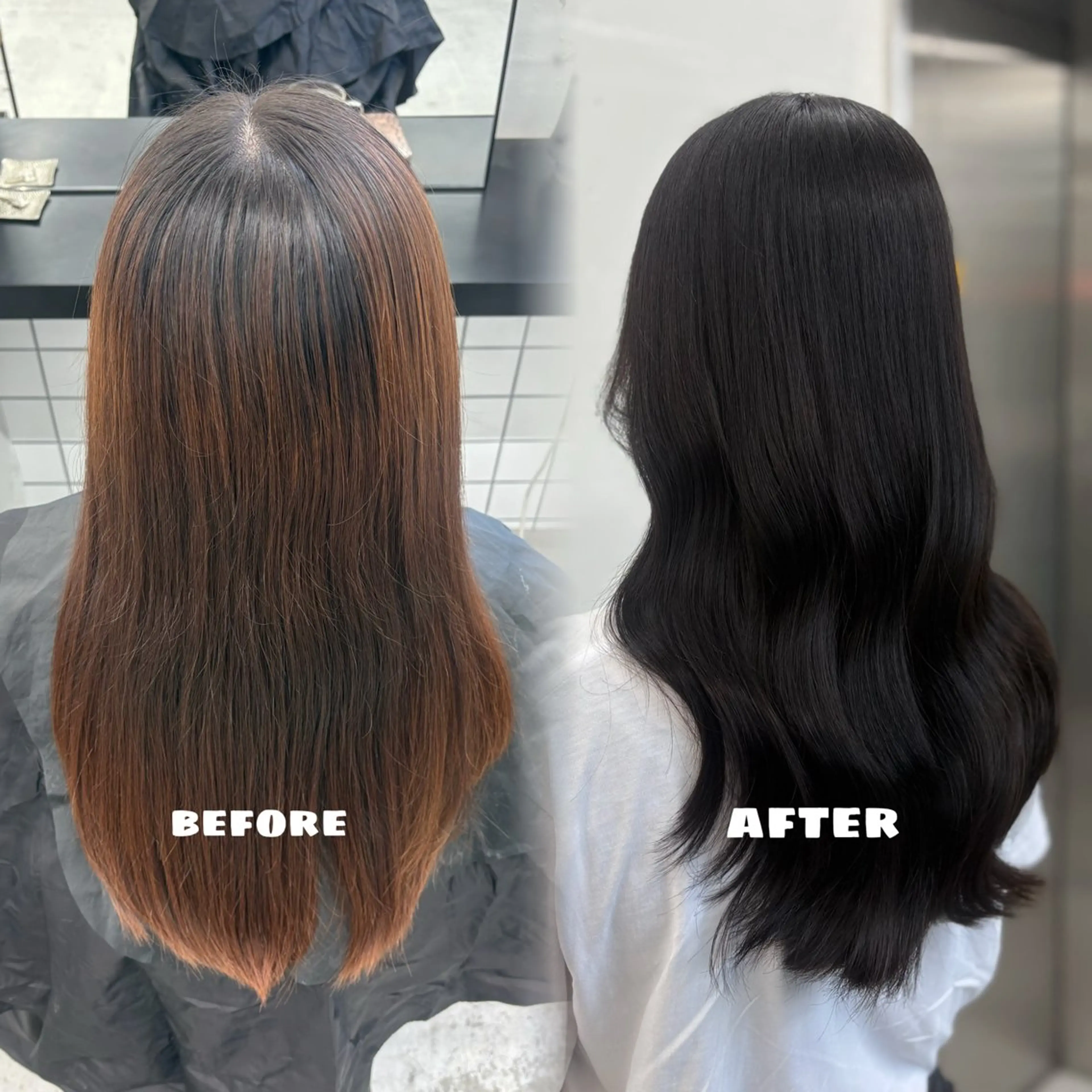 ロング カラー 黒髪 ブラウンカラー ナチュラルブラック ヘアカラー 🌟ゆりあ🌟 JILLSTUDIOのヘアスタイル