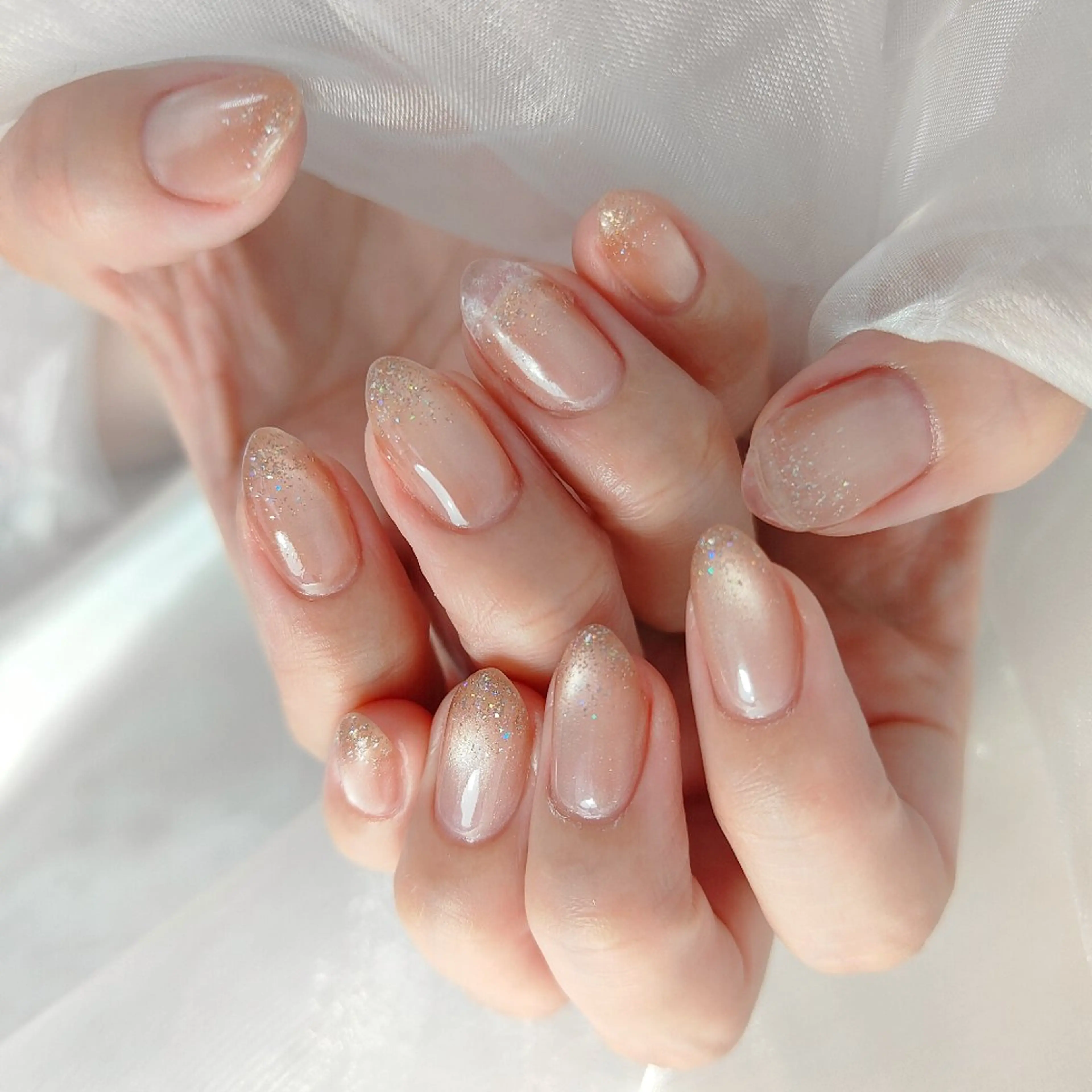 ネイル フラッシュネイル マグネットネイル ハンドネイル CLEAR NAILのネイルデザイン
