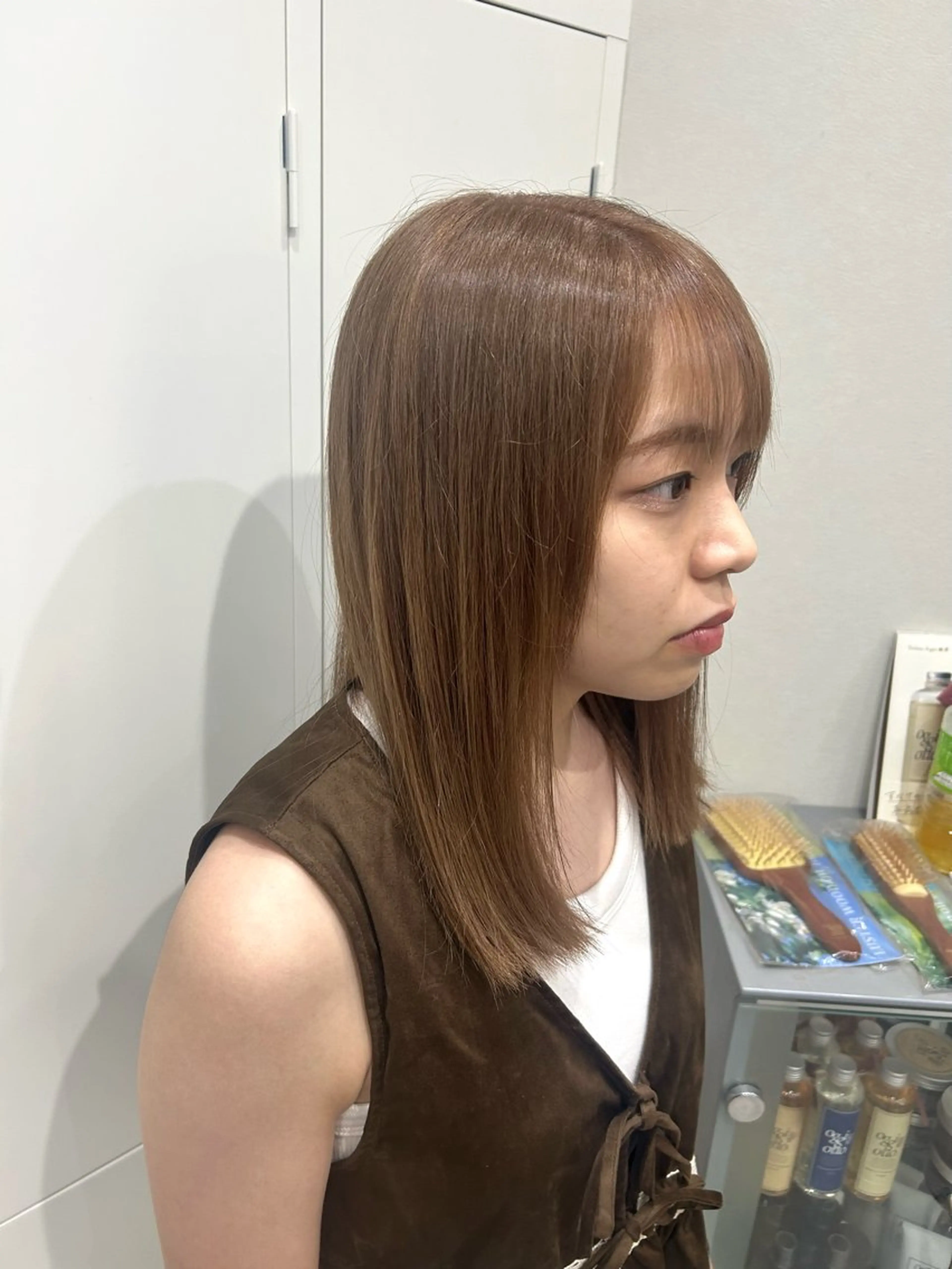 ミディアム カラー ヘアアレンジ ヘアカラー ボブ /ニュアンス/ satomi🧸💖のヘアスタイル